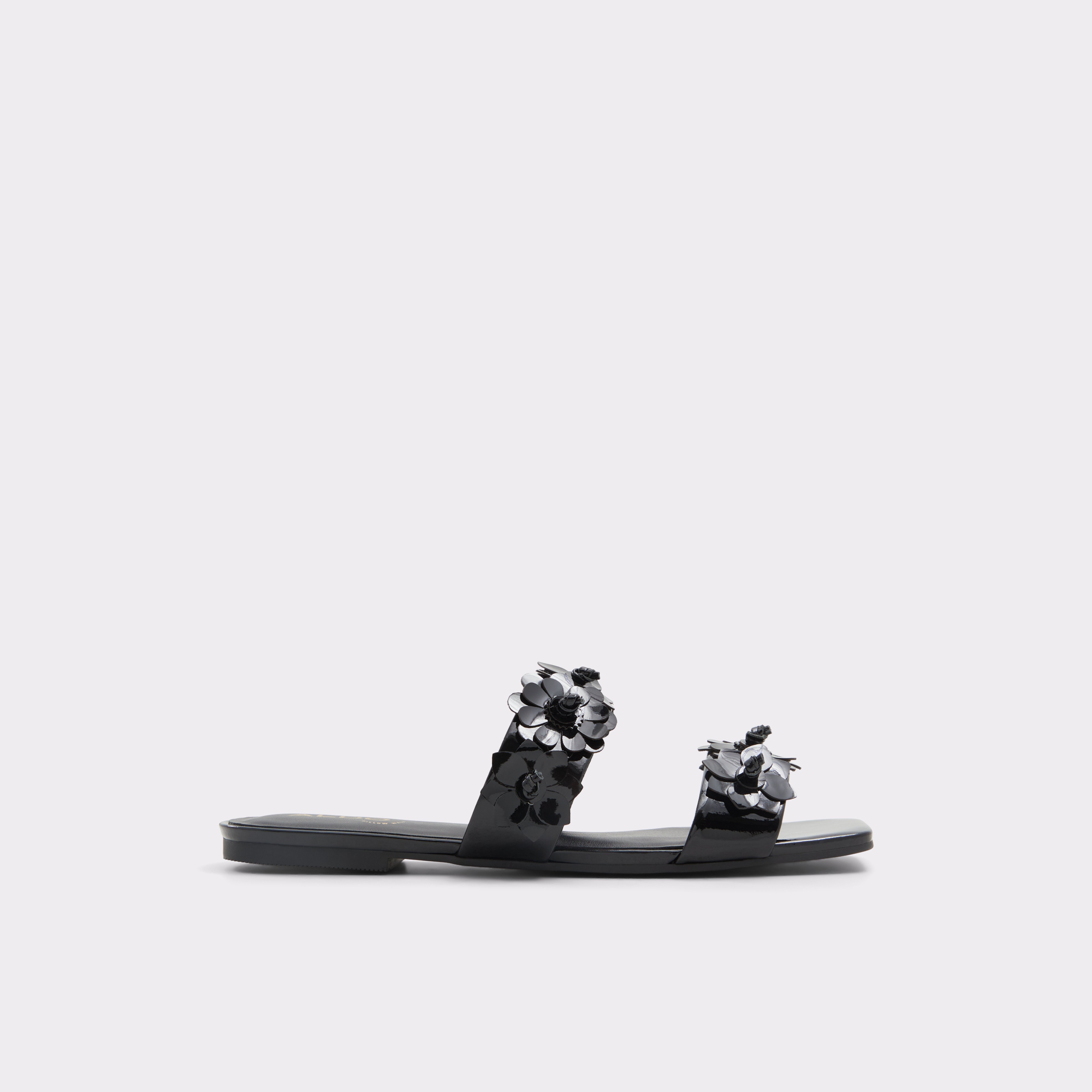 【追跡あり!】ALDO Fiore フラットサンダル 花柄が特徴的★ fiore_black_001-001-