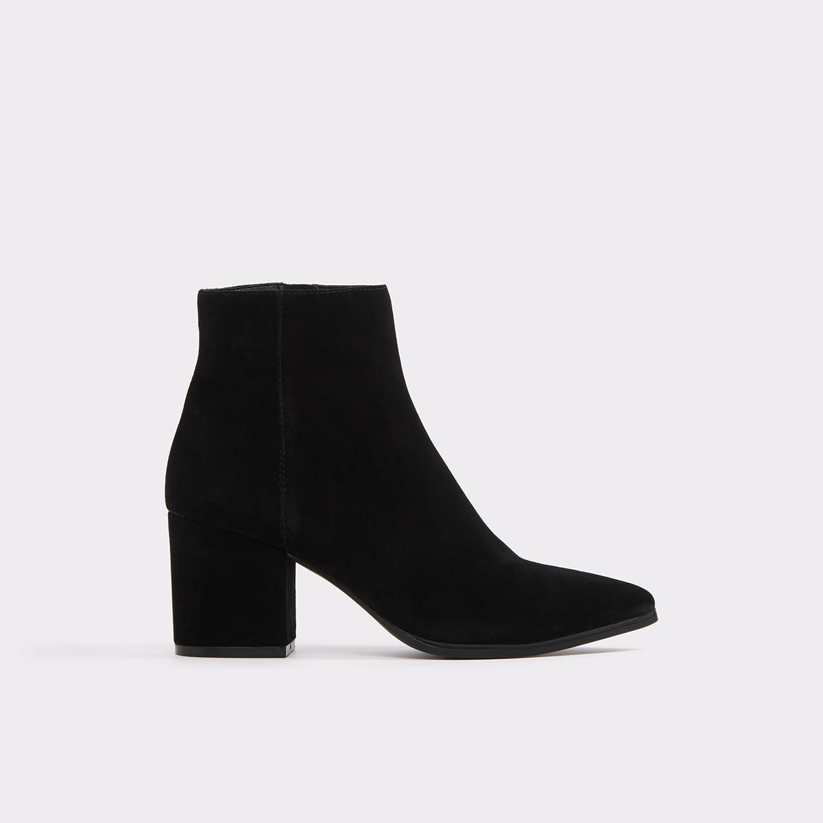 aldo black suede heels