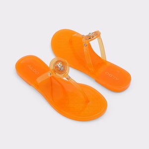 알도 ALDO Gannaelden Bright Orange Womens Flat Sandals