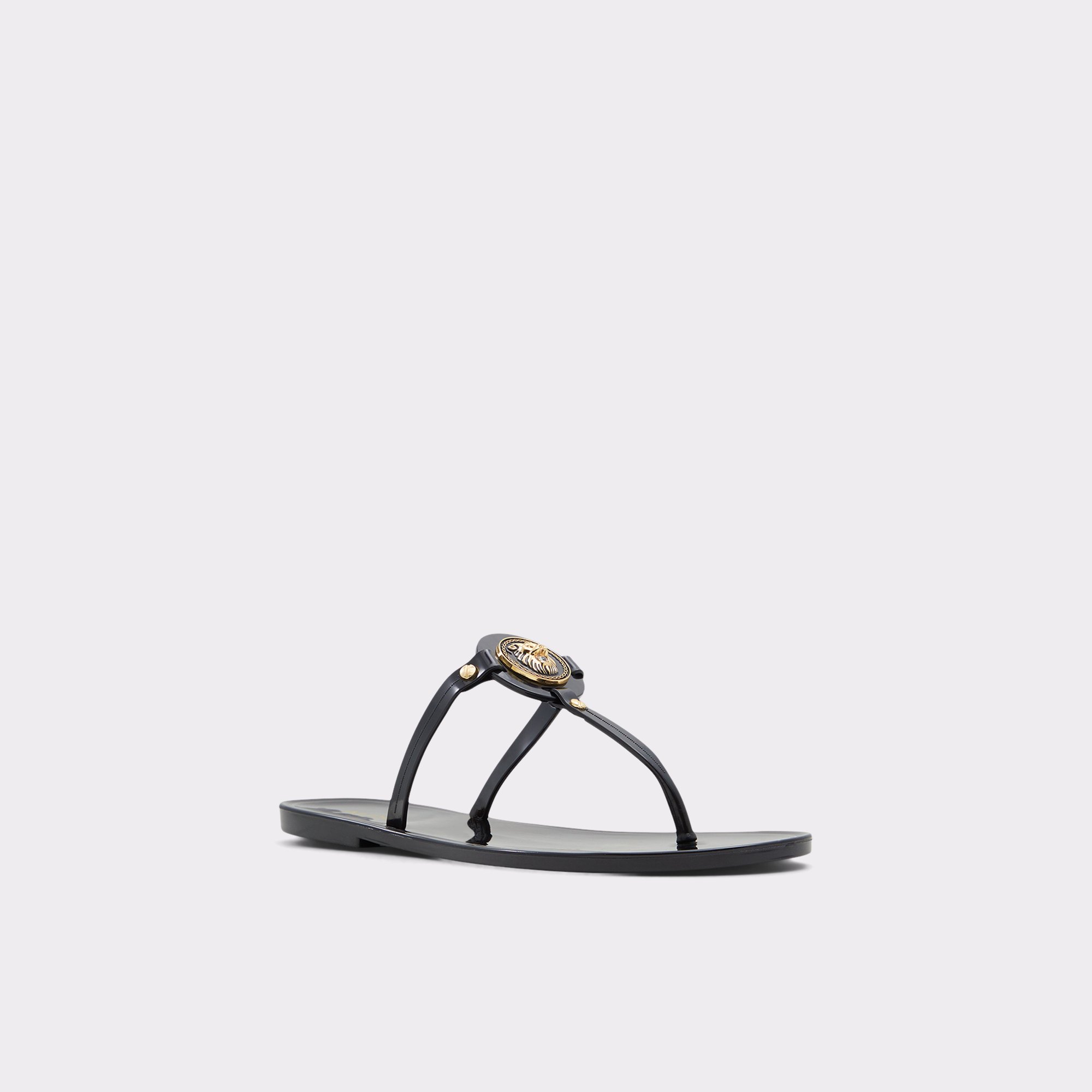 Gannaelden Black/Gold Multi Women's Flat Sandals | ALDO US