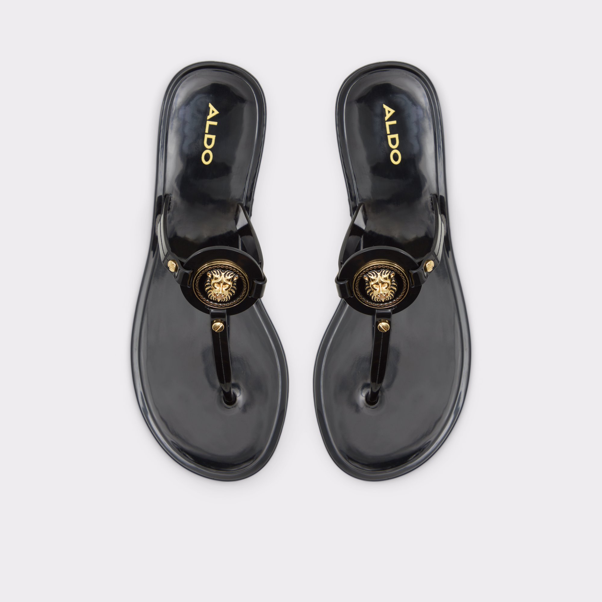 Gannaelden Black/Gold Multi Women's Flat Sandals | ALDO US
