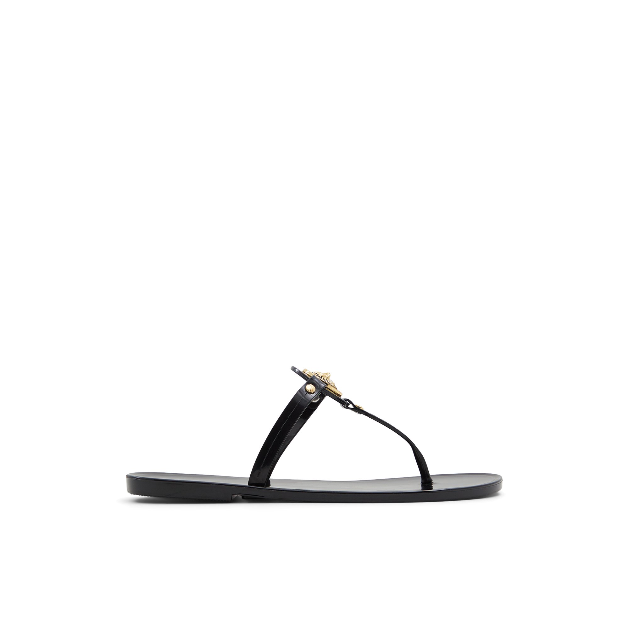 ALDO Gannaelden - Women's Flat Sandals - Black-Gold