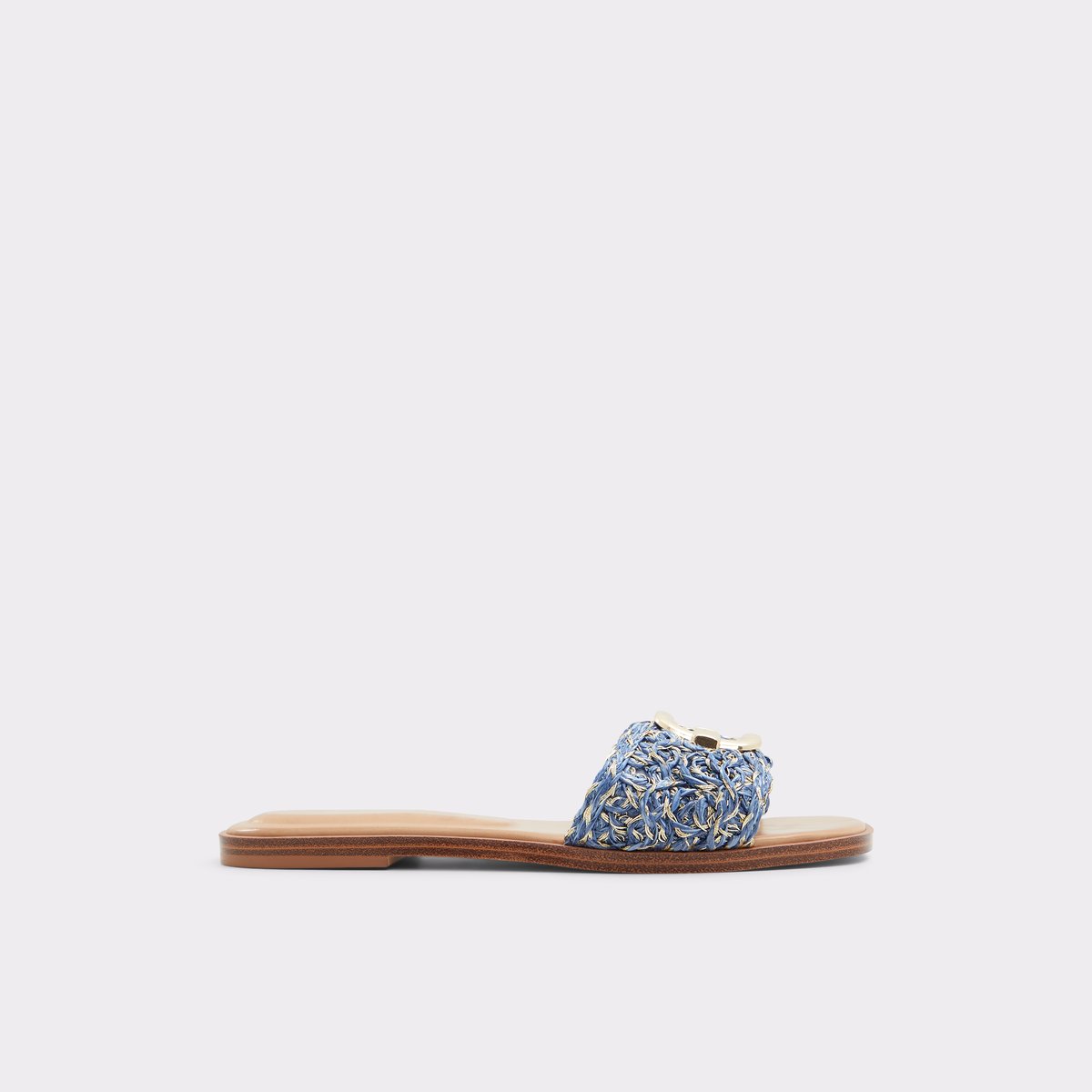 Glaeswen Medium Blue Women's Flat Sandals | ALDO US