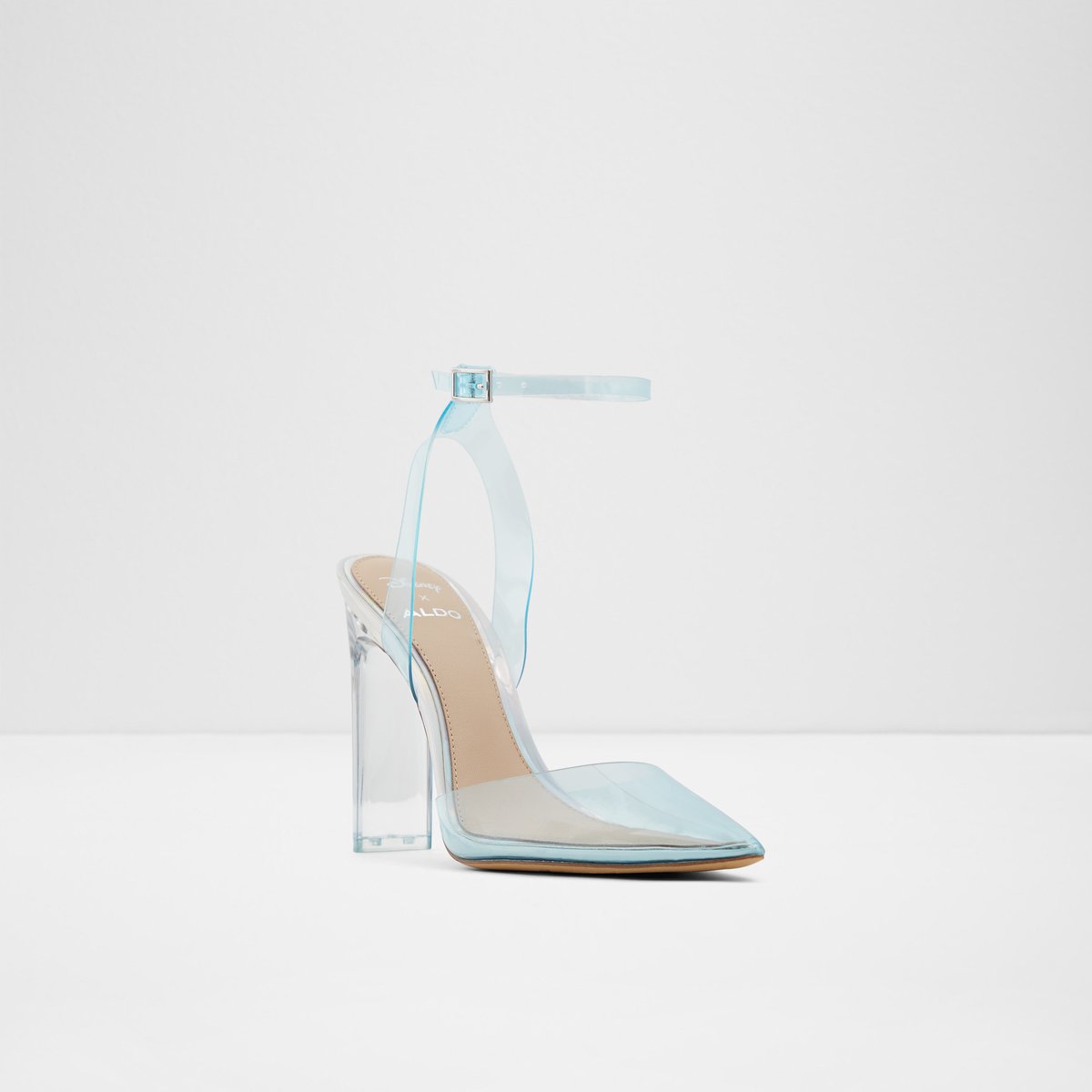 clear aldo heels