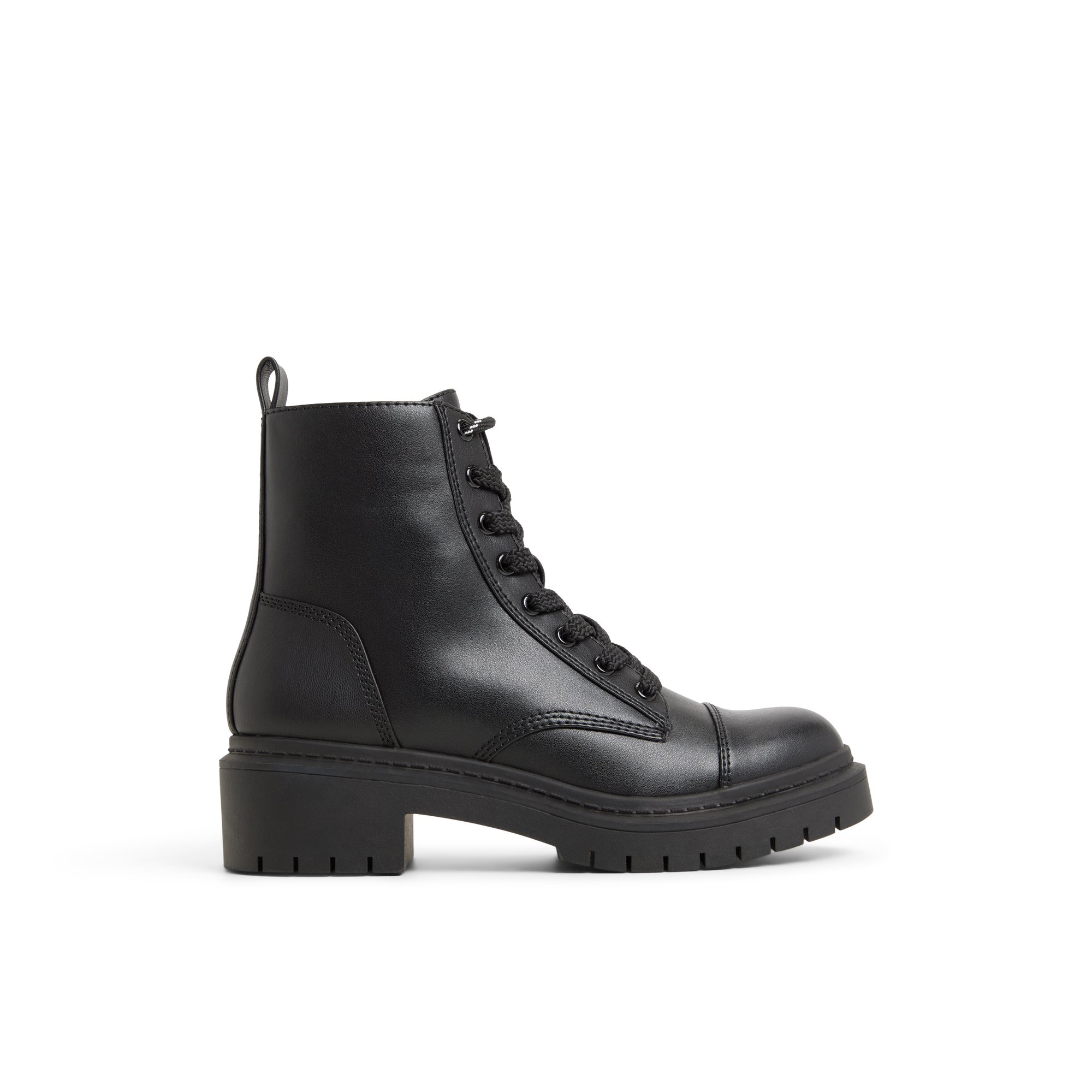Made without any animal by-products, these vegan leather combat boots are the versatile pair you need for all day, everyday wear. Gender: womens; Color: Black; Category: Women > Footwear > Boots > Cas