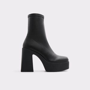 알도 ALDO Grandstep Black Synthetic Stretch Womens Ankle Boots