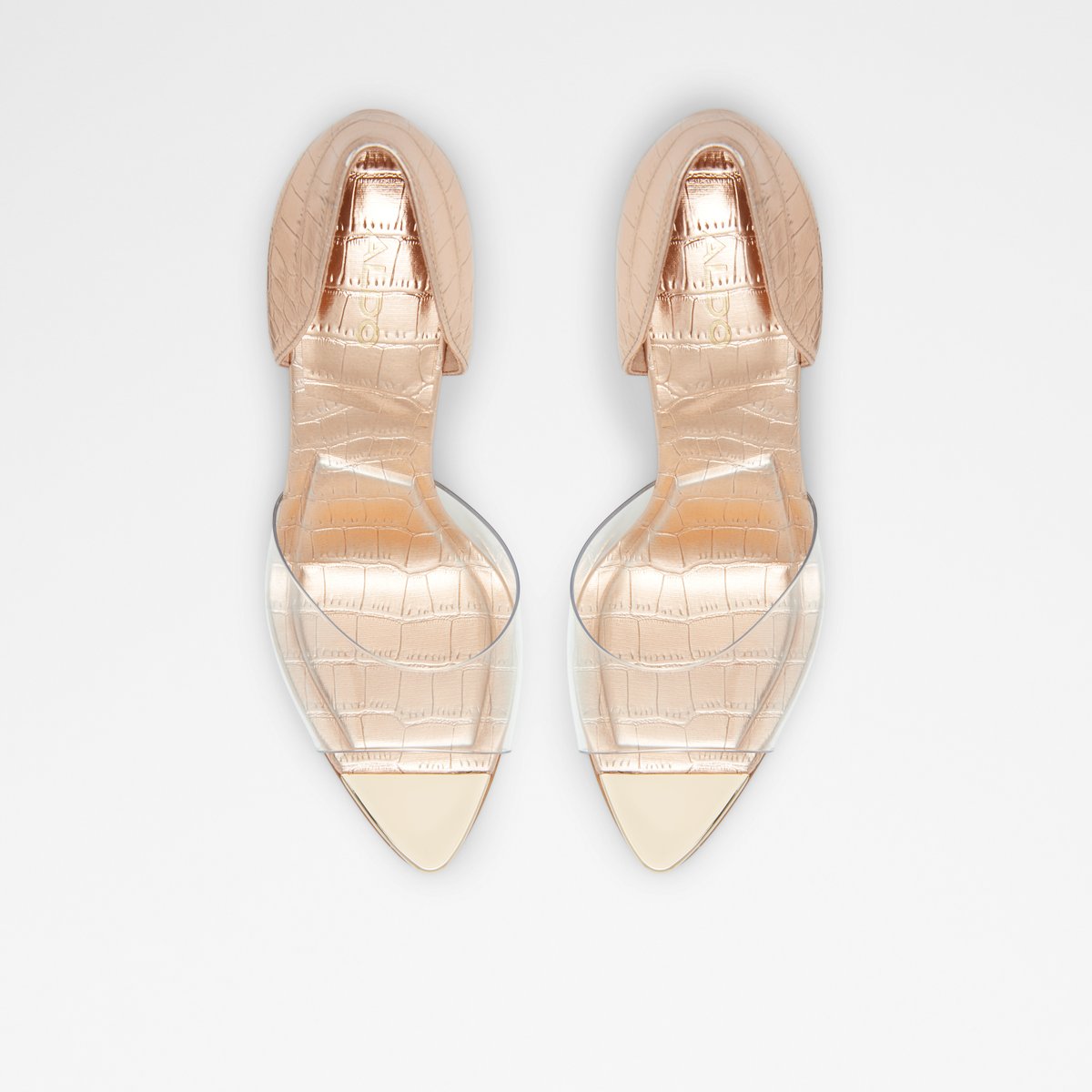 aldo rose gold sandals