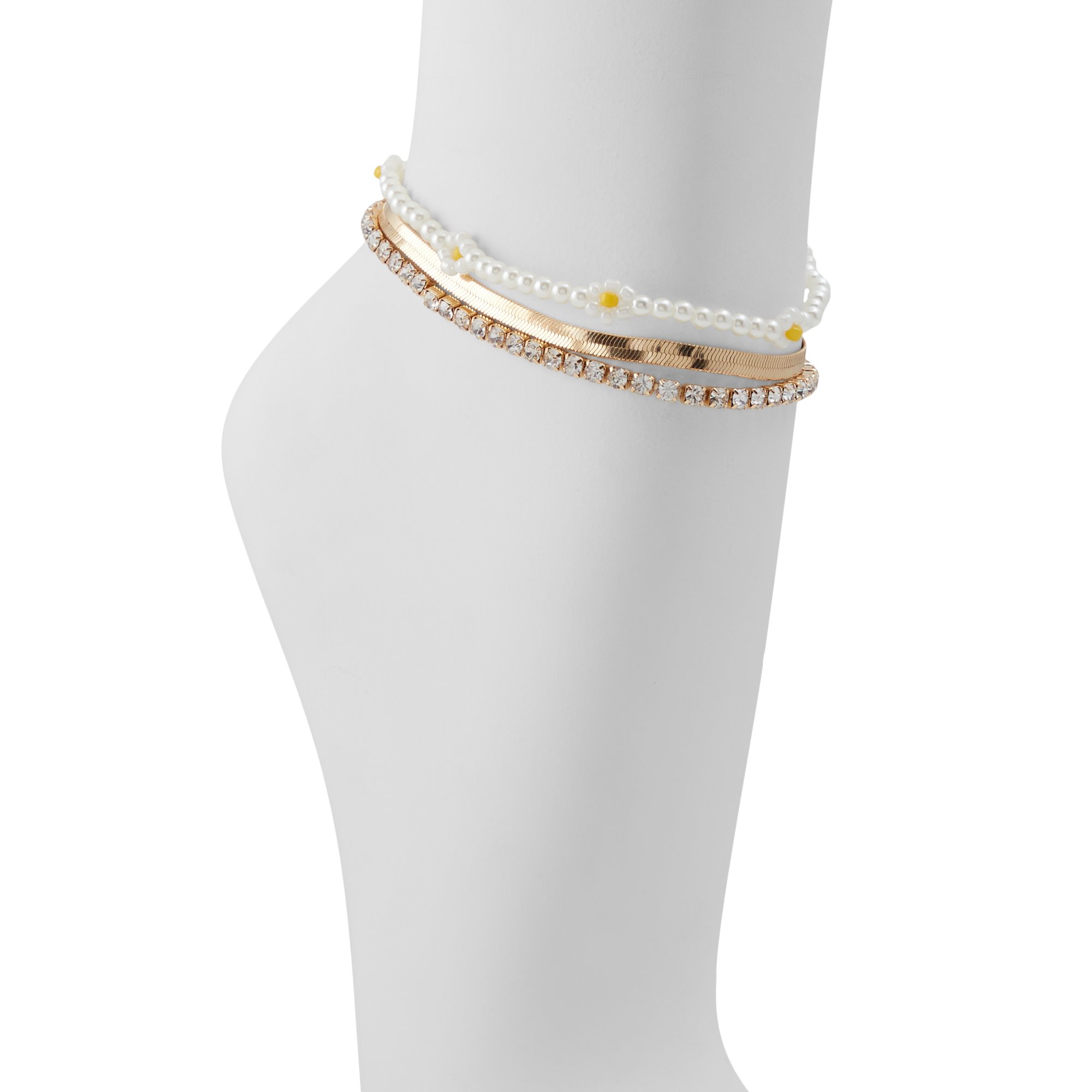 Image of ALDO Haigojan - Women's Anklet Jewelry - Gold-Clear