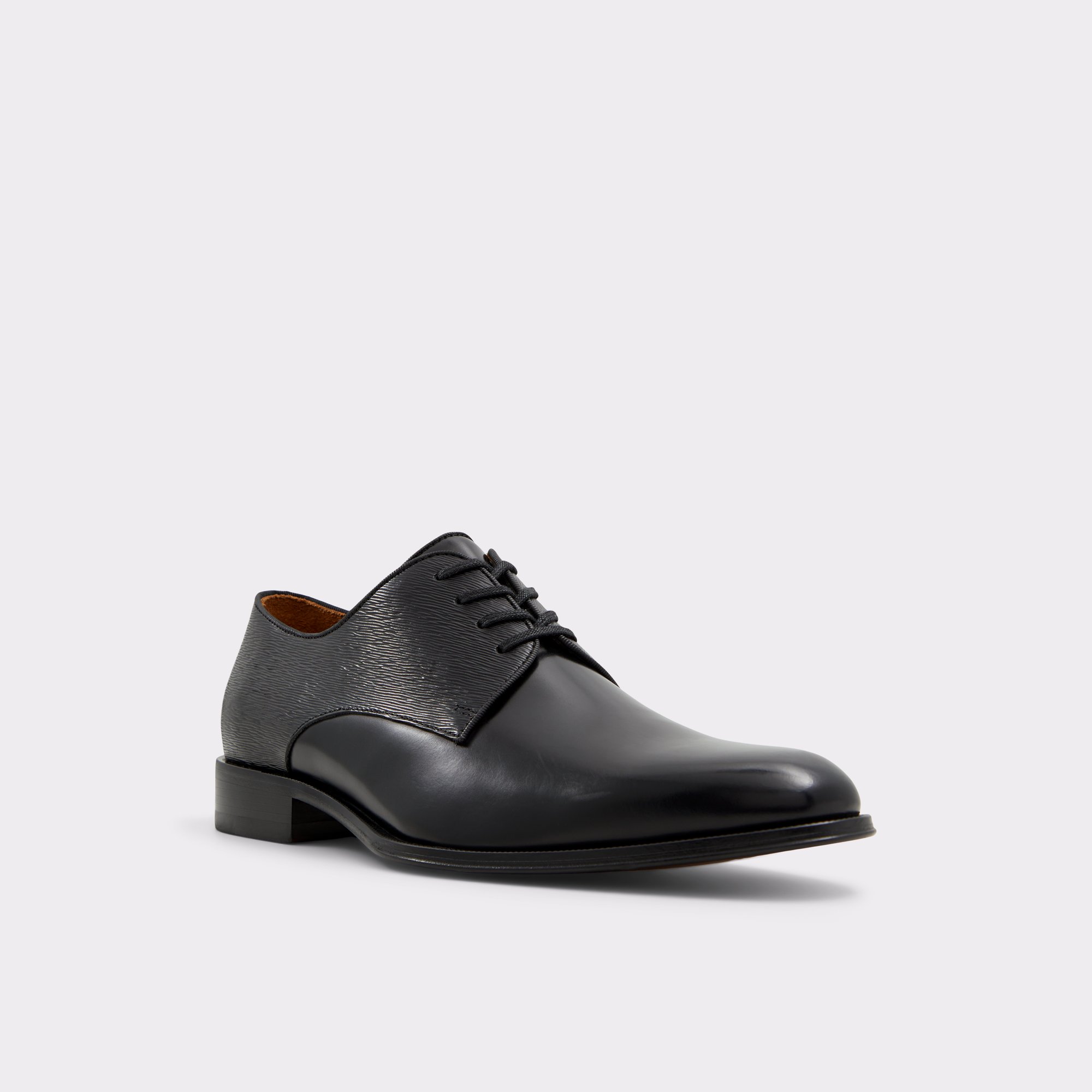 Halbart Black Leather Embossed Men's Oxfords & Lace-ups | ALDO Canada