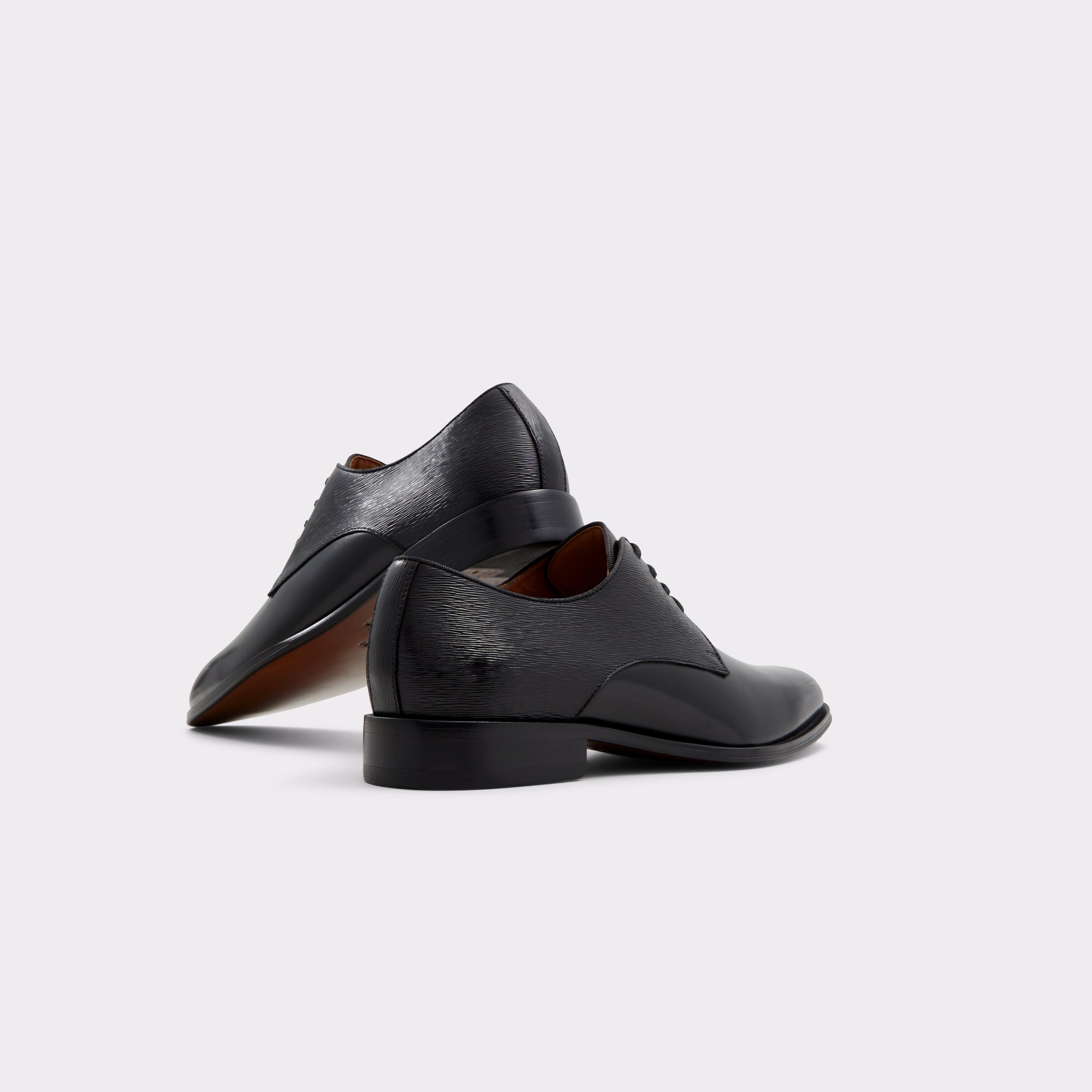 Halbart Black Leather Embossed Men's Oxfords & Lace-ups | ALDO Canada