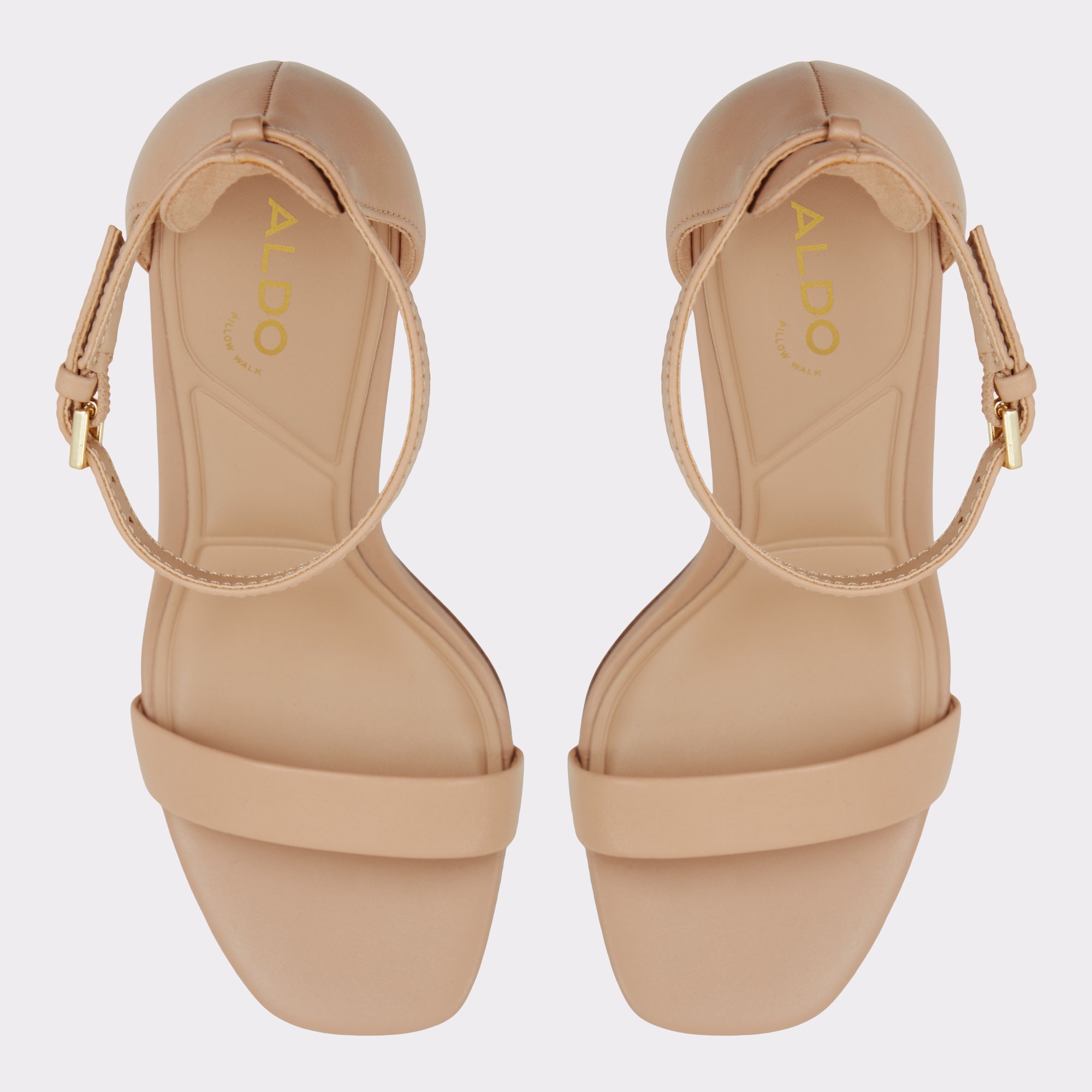 Hazelia Beige Leather Smooth Women's Strappy sandals | ALDO Canada