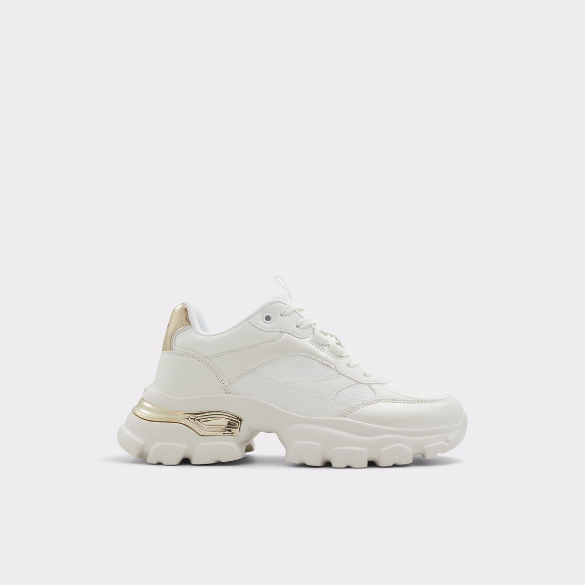Hypestep White Synthetic Mixed Material Women's Athletic Sneakers | ALDO Canada