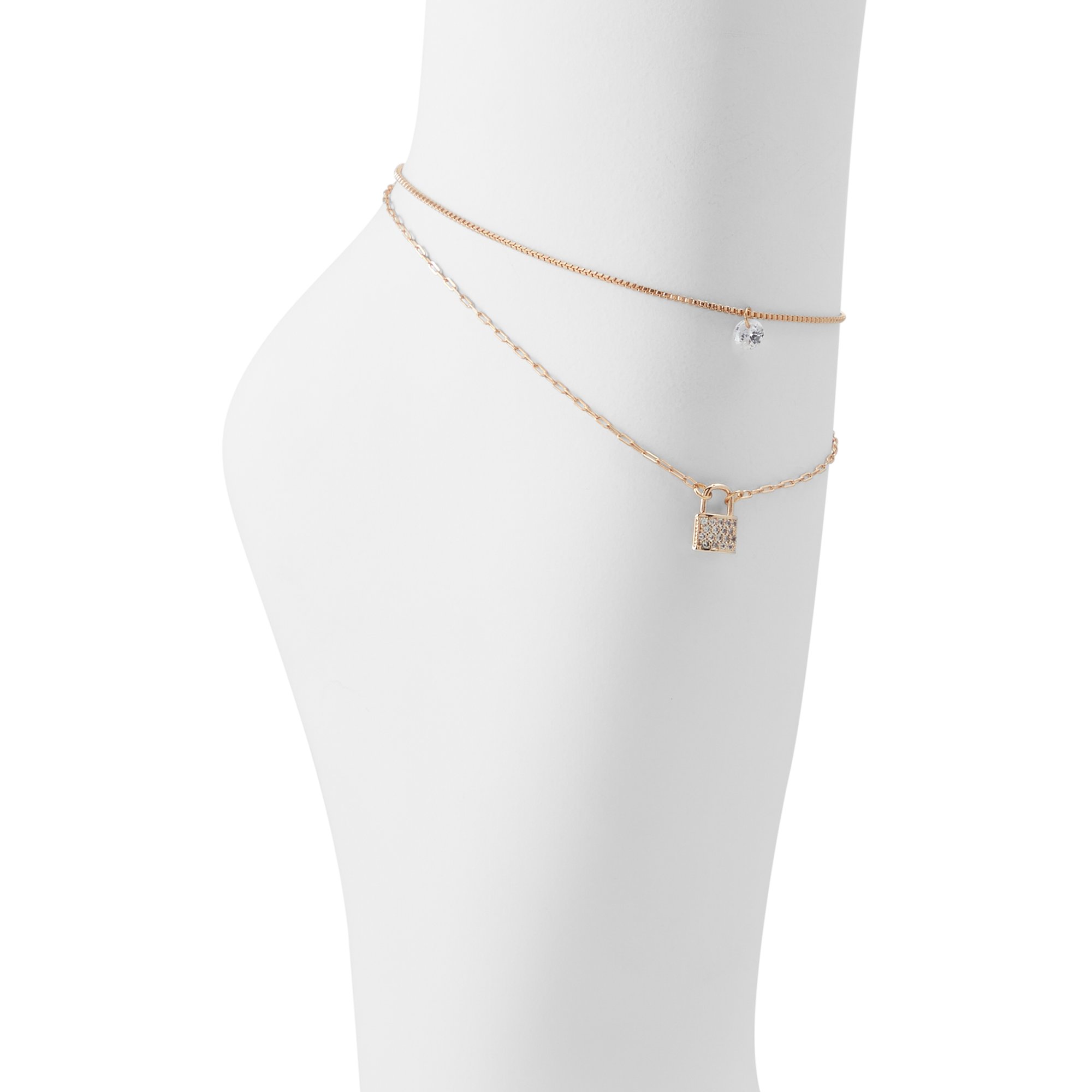 Image of ALDO Jaydon - Women's Anklet Jewelry - Gold-Clear