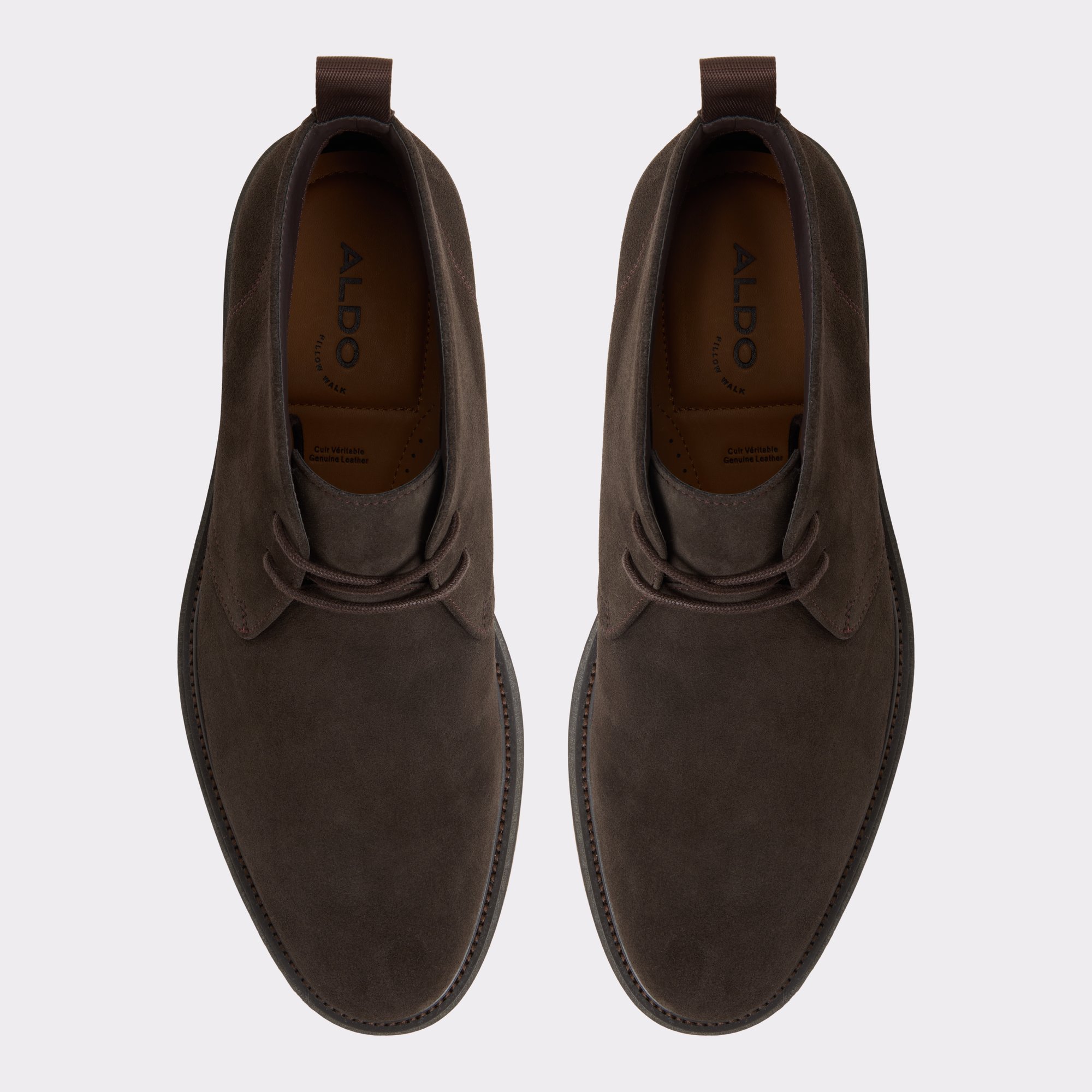 Jefrey Marron Foncé Cuir Extensible Hommes Botte Chukka | ALDO Canada