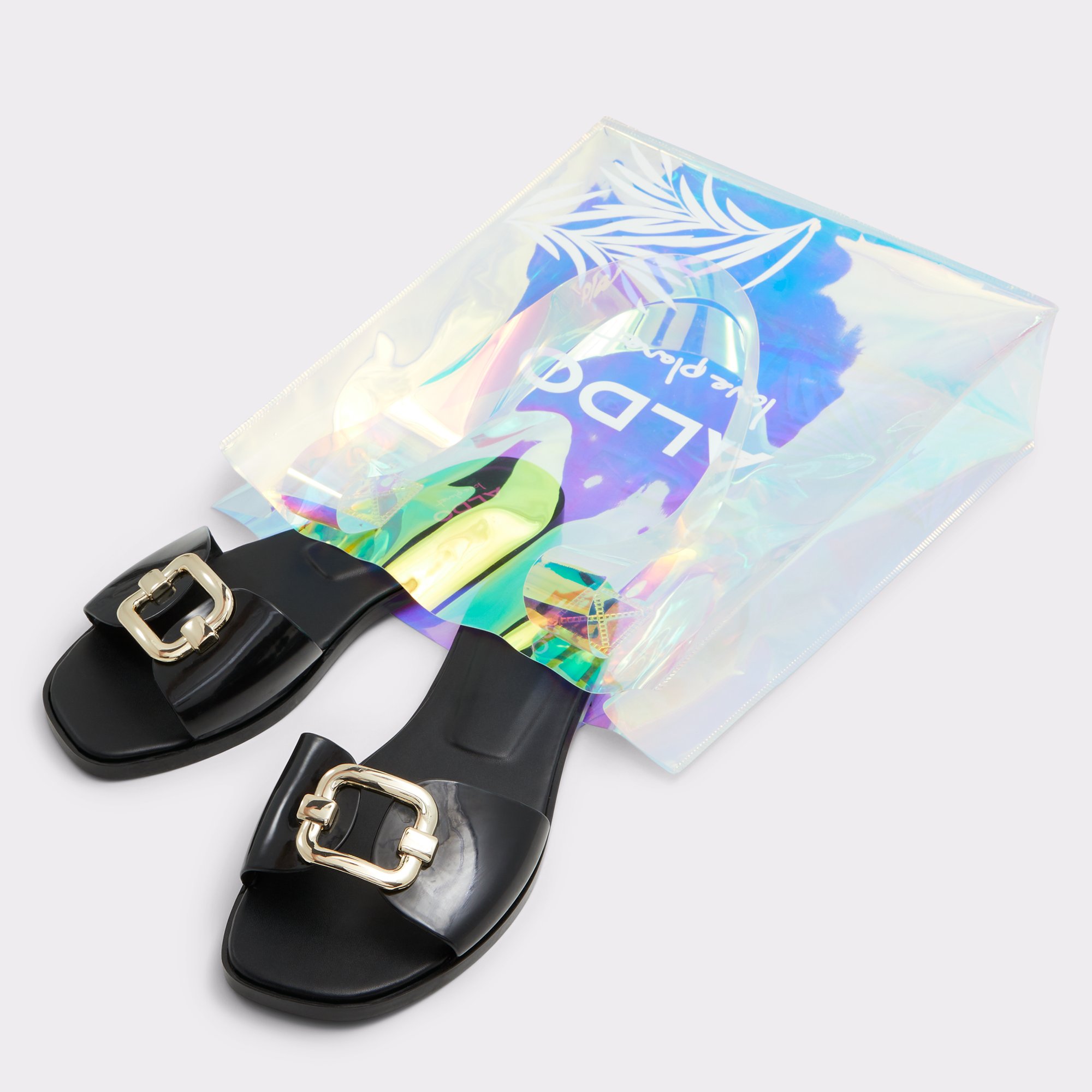 Jellyicious Black Women's Flat Sandals | ALDO Canada