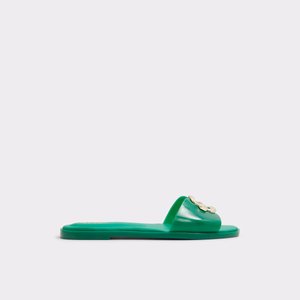 알도 ALDO Jellyicious Medium Green Womens Flat Sandals