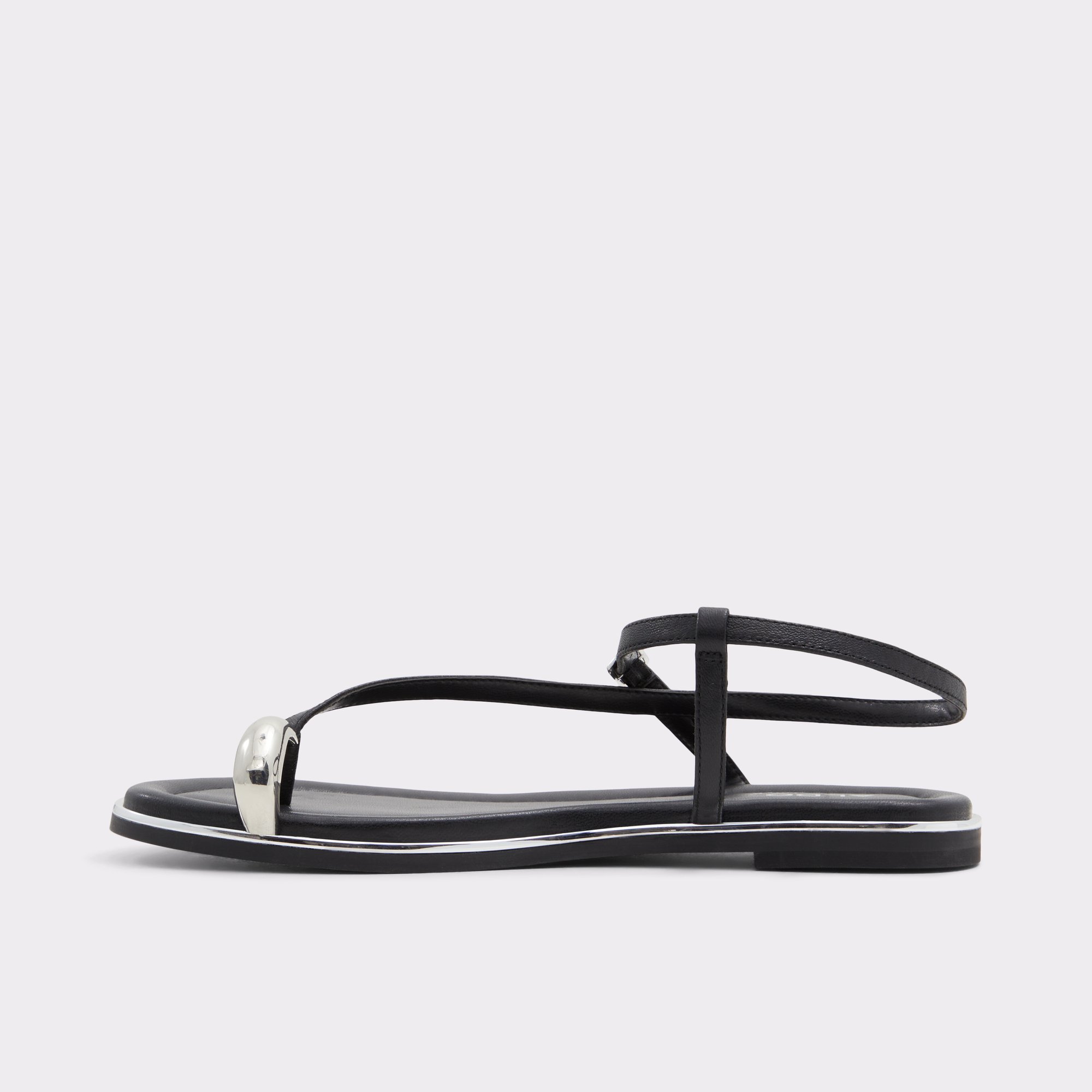 Jomali Black Women's Flat Sandals | ALDO Canada