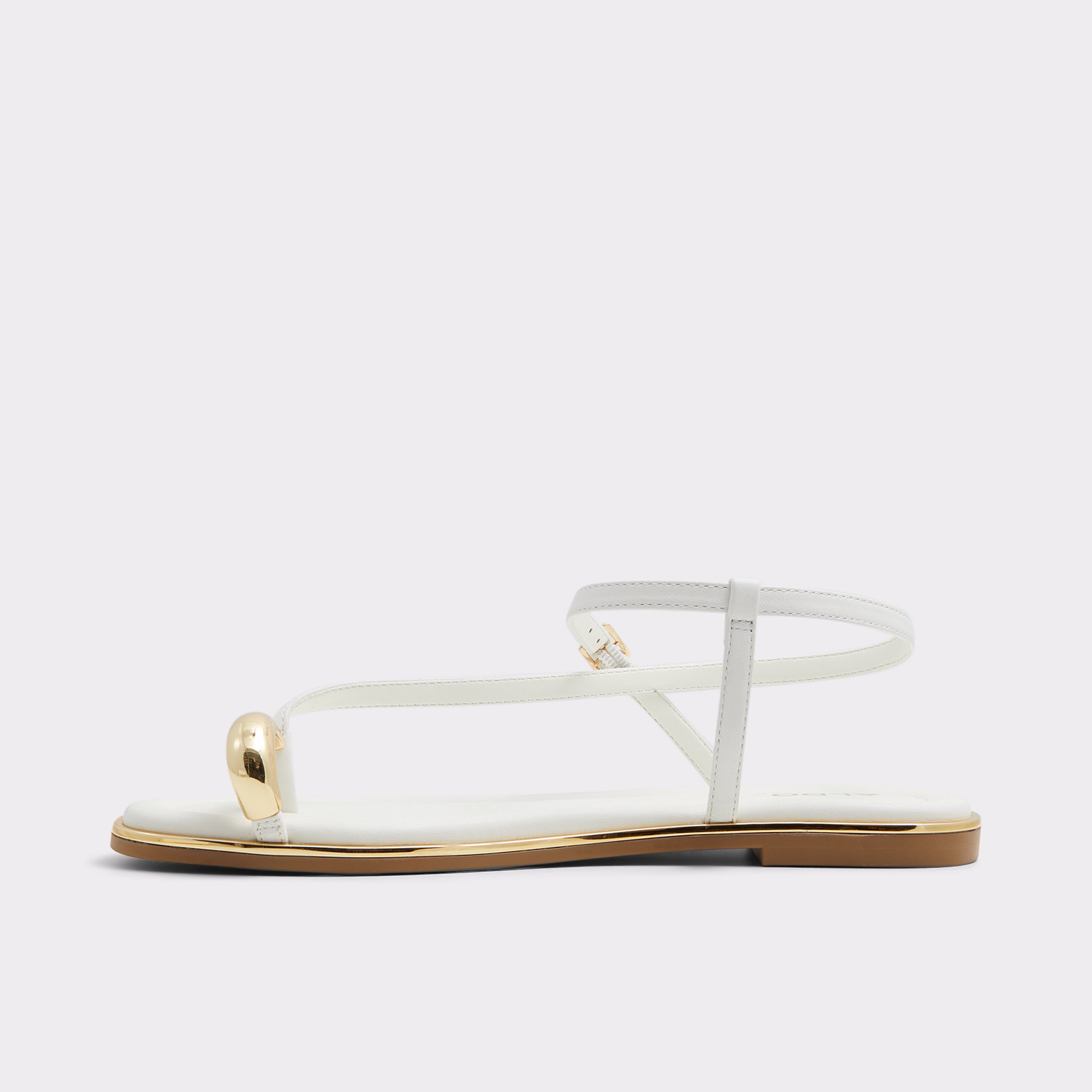 Jomali White Women's Flat Sandals | ALDO Canada