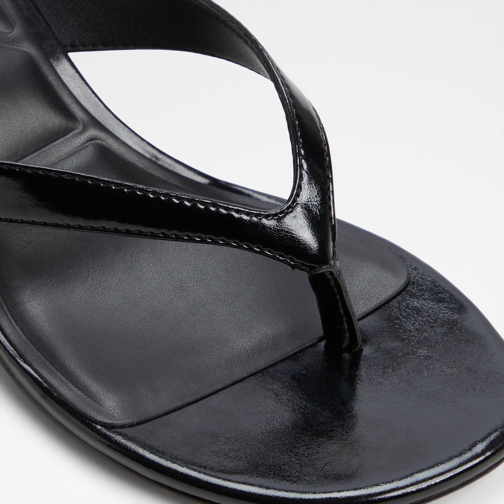 ALDO●コルビーウェッジサンダル - Black jump_black_001-002-