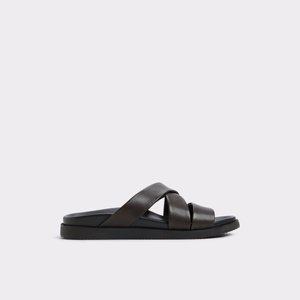 【ALDO】本革レザー☆Soar☆快適パットソール・スライドサンダル Soar Black Men's Sandals & Slides | ALDO US