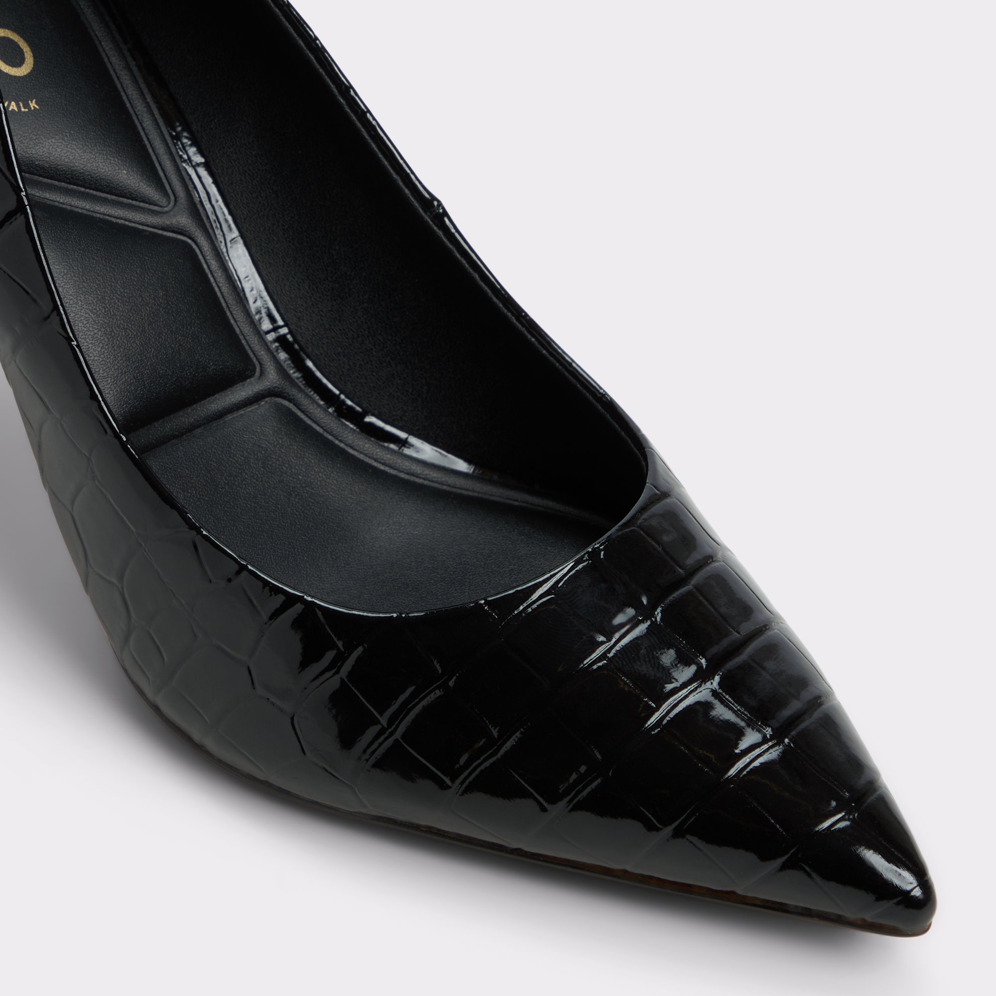 光沢【ALDO】エナメル クロコ柄 美脚 ヒール パンプス Kaitie Kaitie Black Women's Pumps | ALDO US