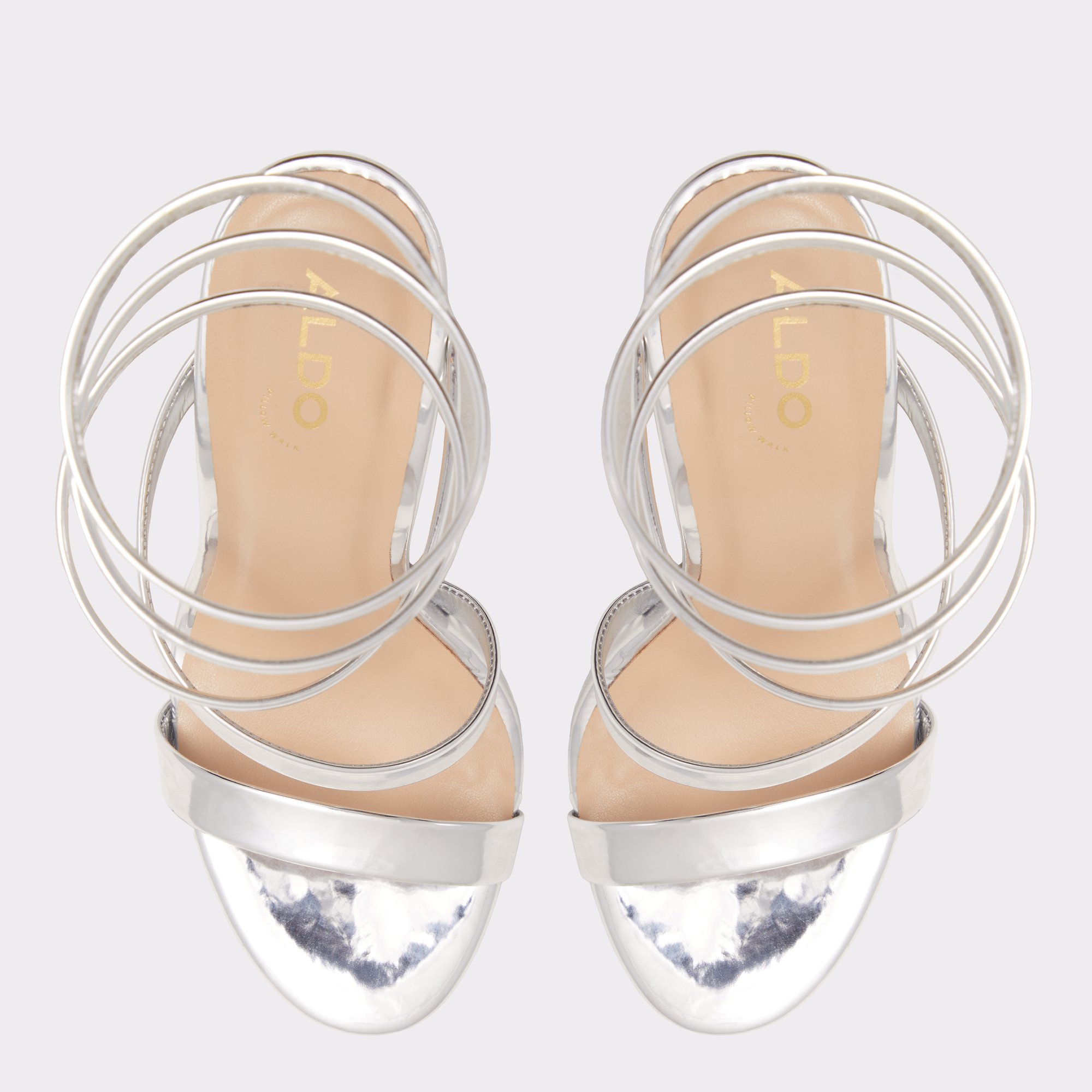 Katswirl Silver Women's Strappy sandals | ALDO Canada
