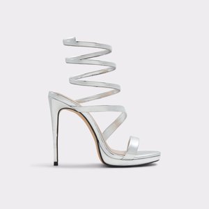 알도 ALDO Katswirl Silver Womens Strappy sandals