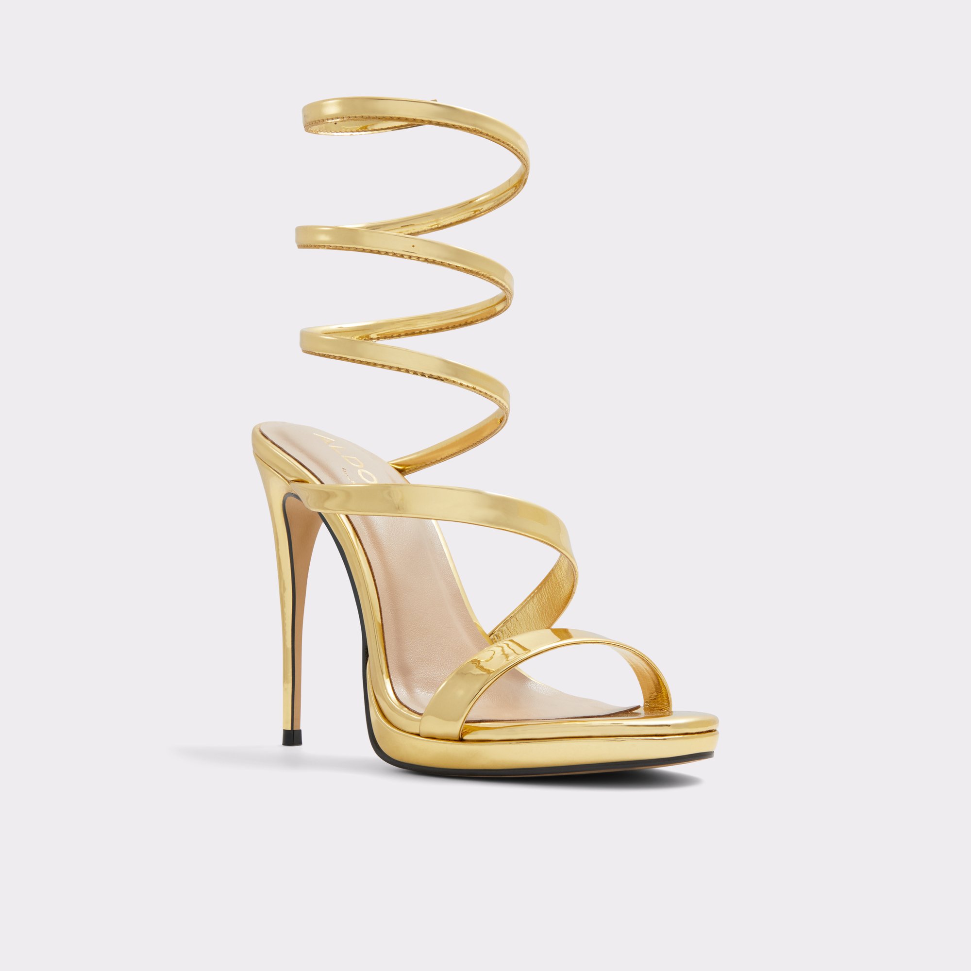 Katswirl Gold Women's Strappy sandals | ALDO Canada