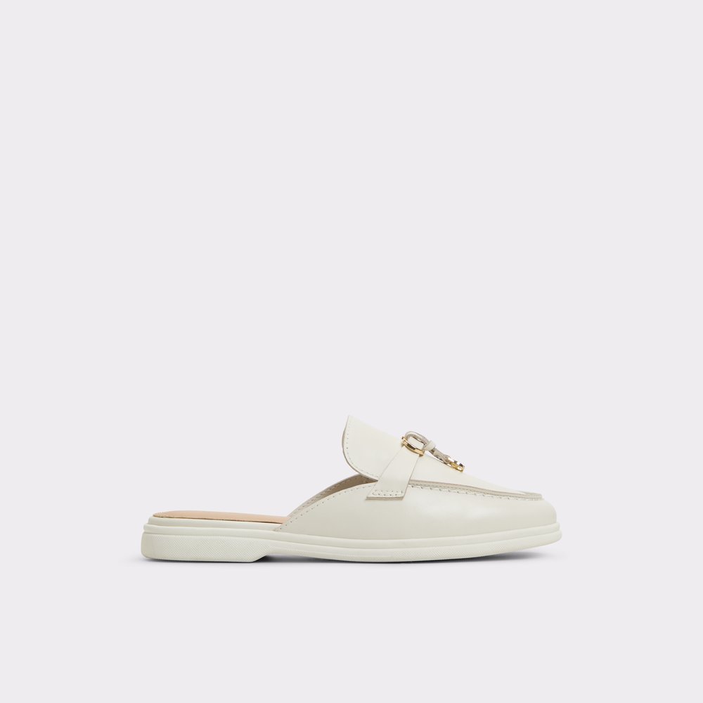 【ALDO】パステルレザー Kedoacien スライド フラット ミュール Kedoacien White/Bone Women's Flats | ALDO US