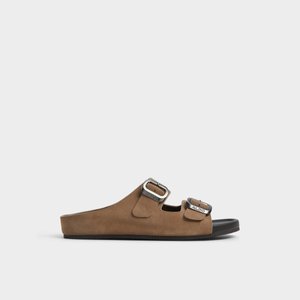 快適☆本革レザー【ALDO】Kennebunk スライドサンダル Kennebunk Dark Brown Men's Slides | ALDO US