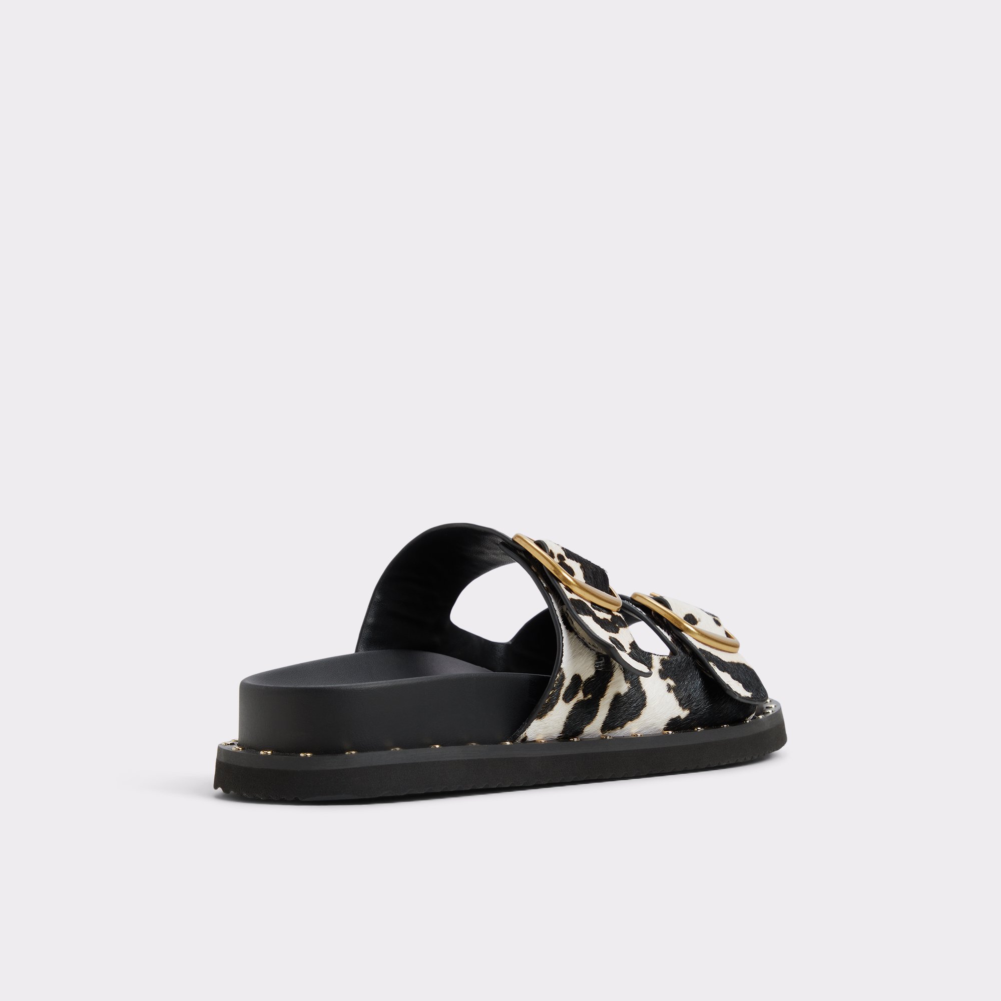 Kravis Blanc/Noir Femmes Sandales a assise plantaire | ALDO Canada