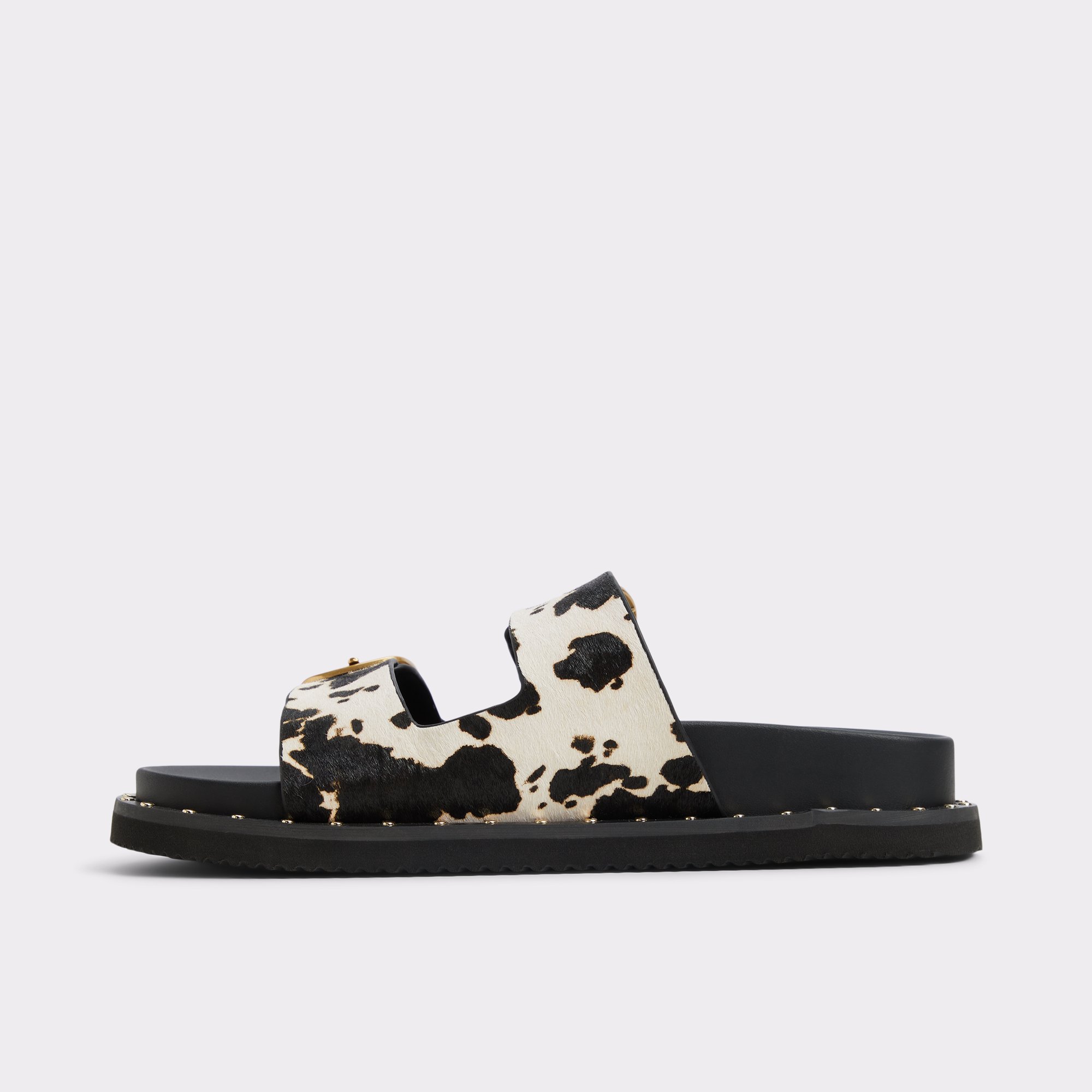 Kravis Blanc/Noir Femmes Sandales a assise plantaire | ALDO Canada