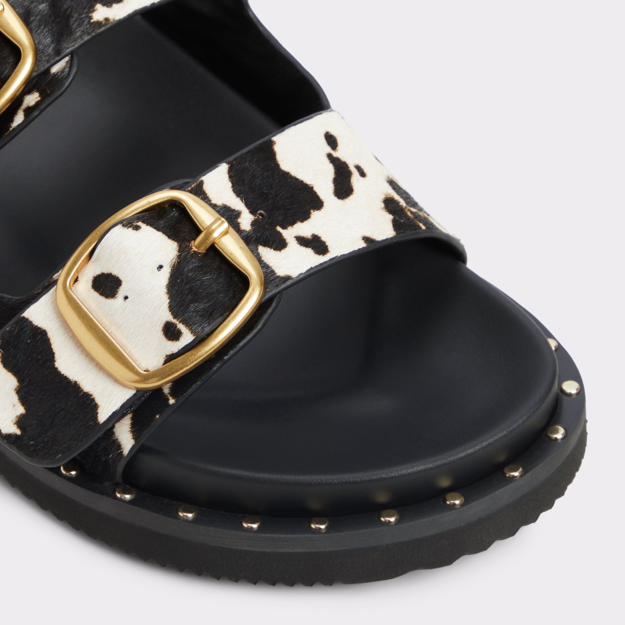Kravis Blanc/Noir Femmes Sandales a assise plantaire | ALDO Canada