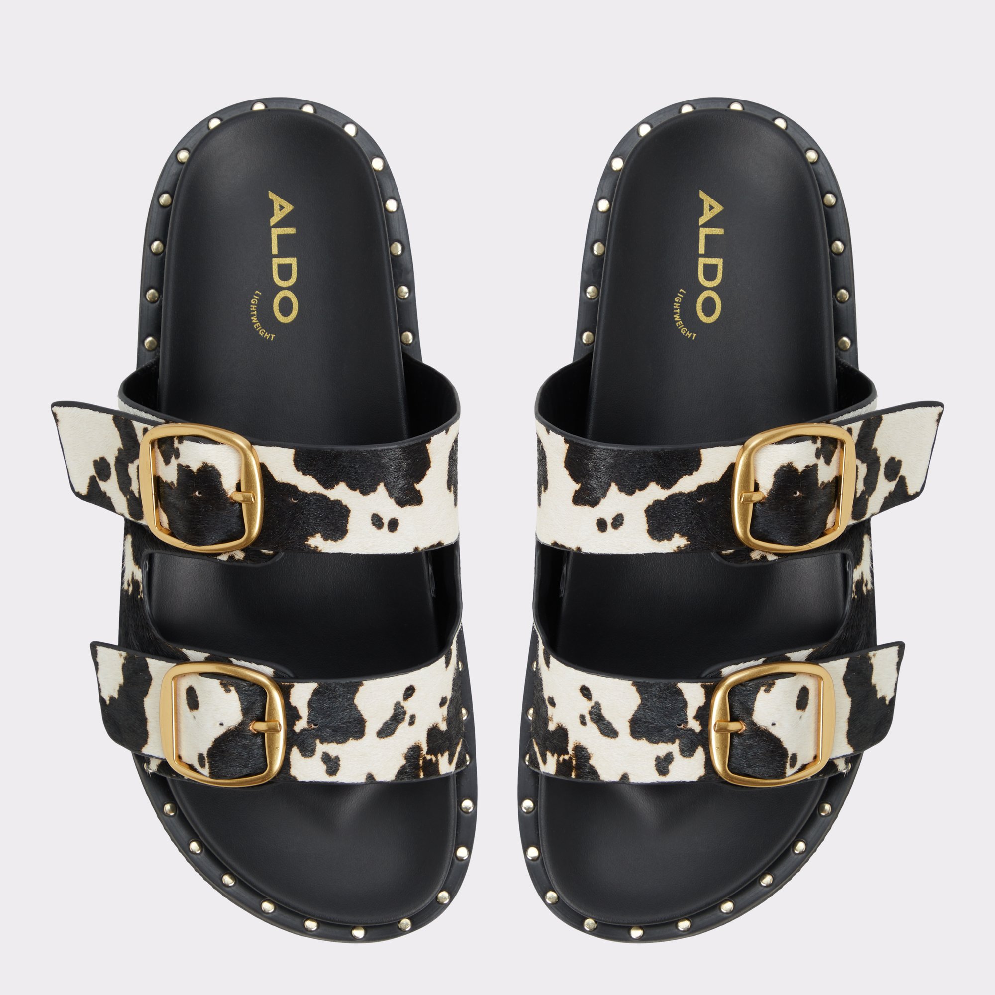 Kravis Blanc/Noir Femmes Sandales a assise plantaire | ALDO Canada