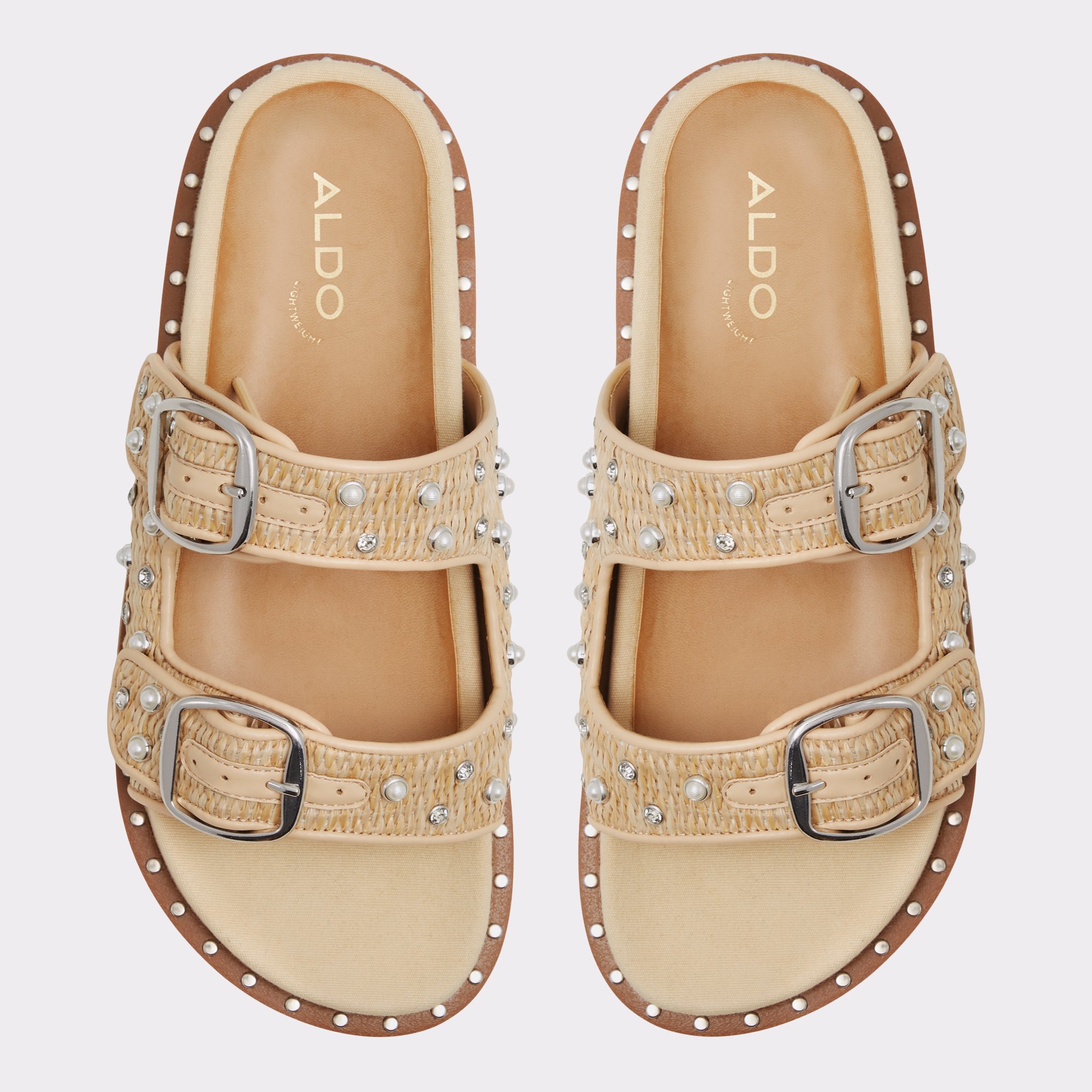 Kravis Beige Combo Women's Flat Sandals | ALDO Canada