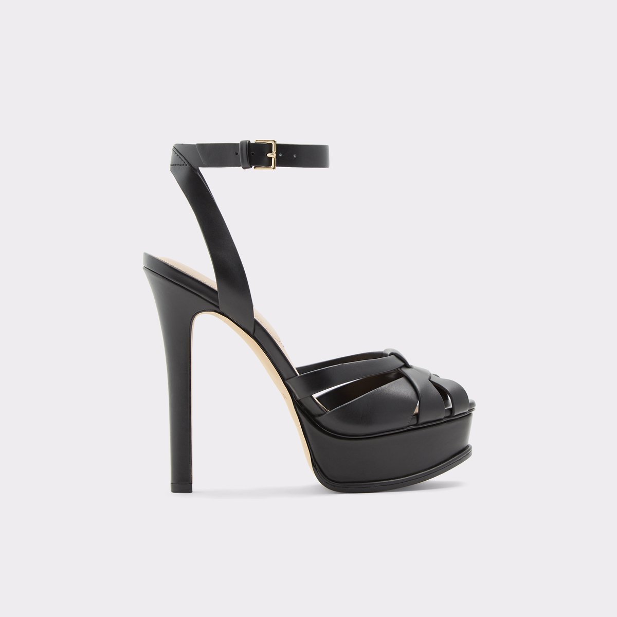 aldo black platform heels