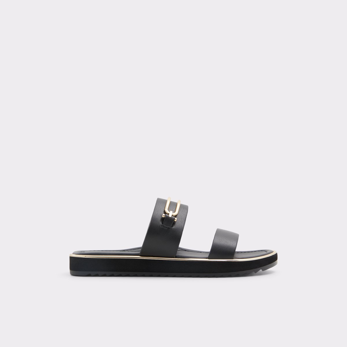 【ALDO】ダブルストラップ Lagoon メタル スライド サンダル Lagoon Other Black Women's Strappy sandals | ALDO US