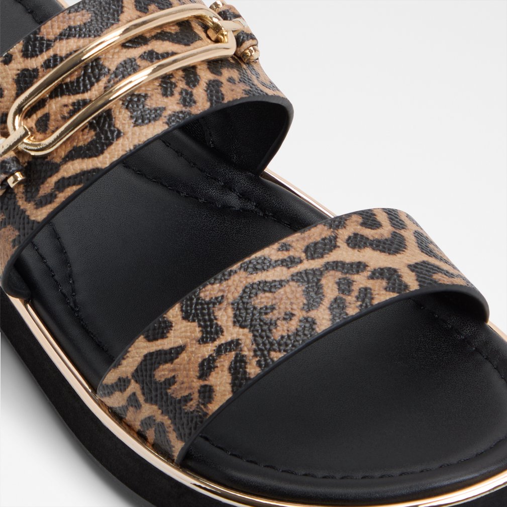 【ALDO】 ★ フラット スライド サンダル ★ LAGOON ★ BROWN lagoon_brown_240-002-