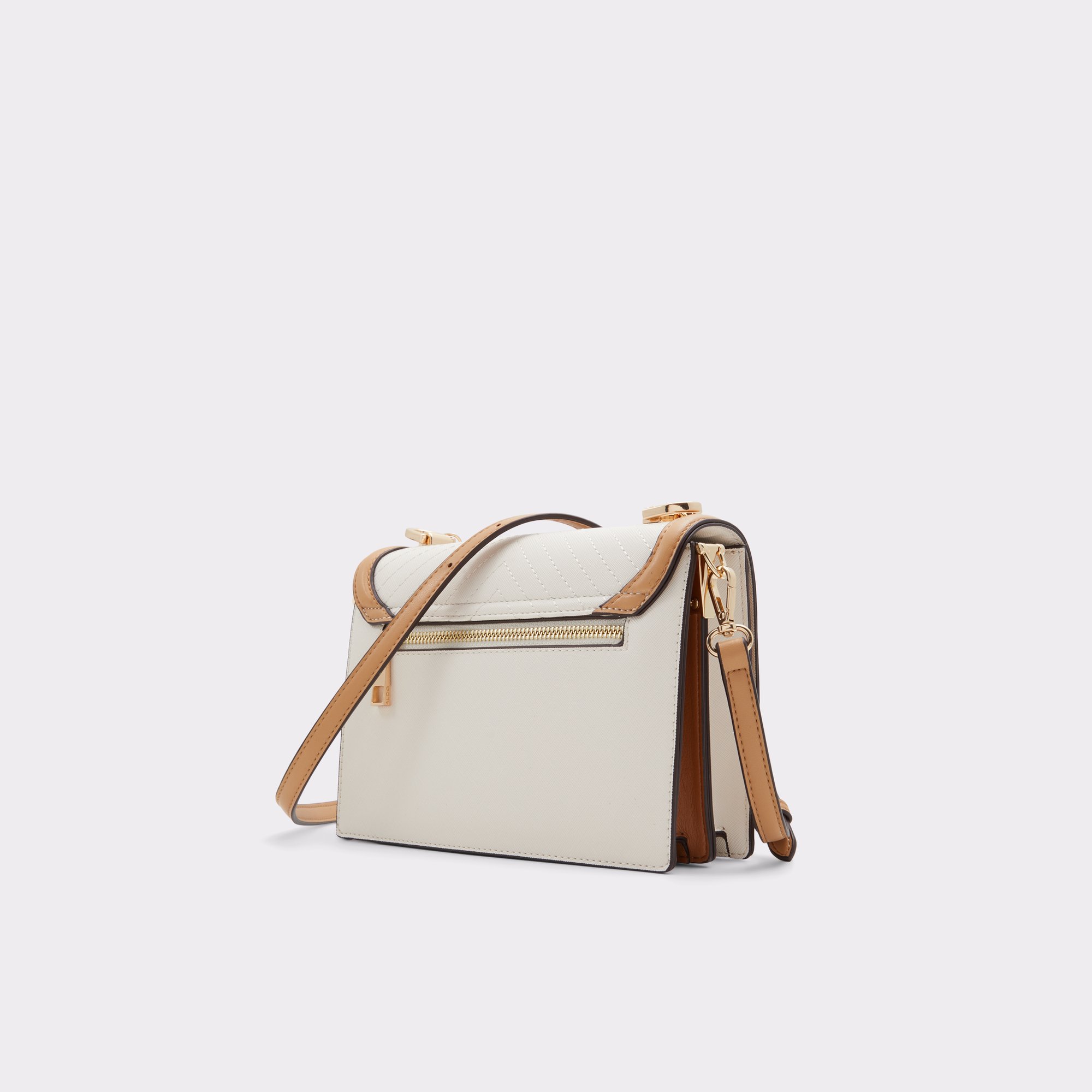 Trunk Bag Medium in White/Multi Leather