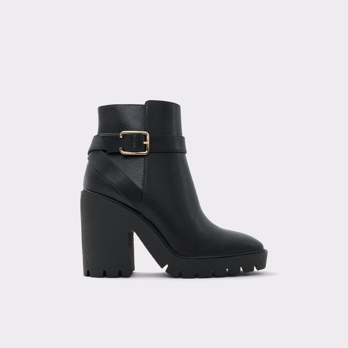 Larah Black Synthetic Mixed Material Women's Ankle boots | ALDO US