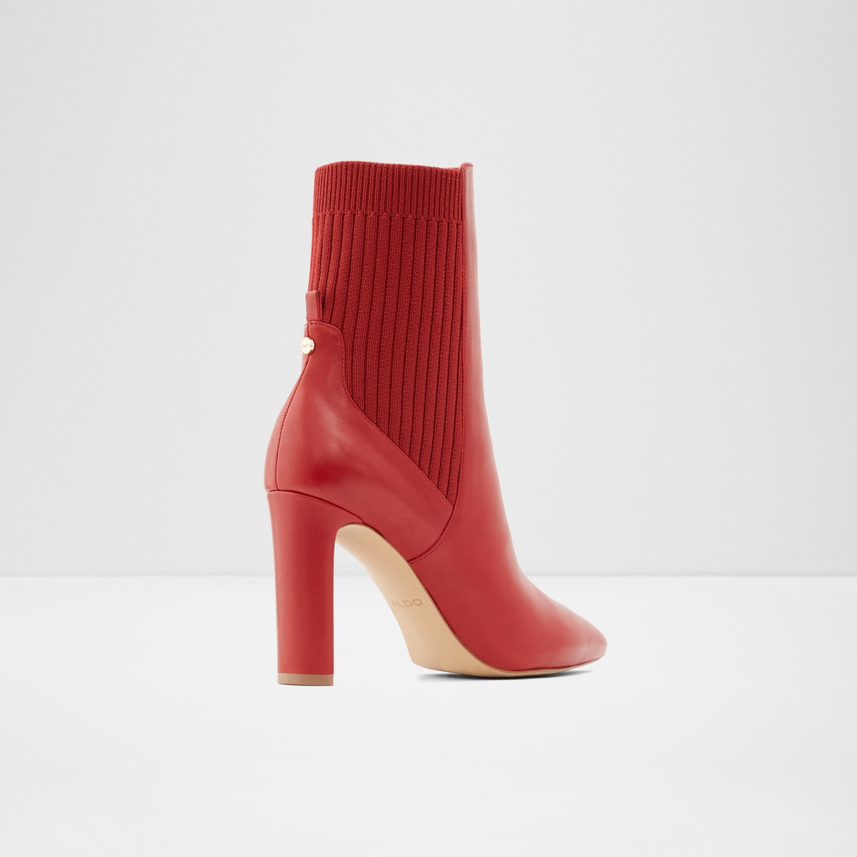 aldo red leather boots