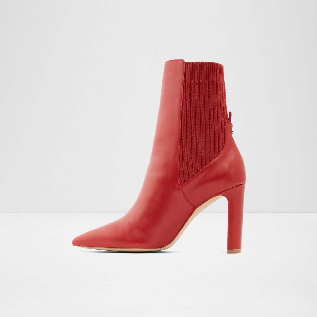 aldo red leather boots