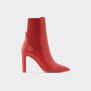 aldo red leather boots