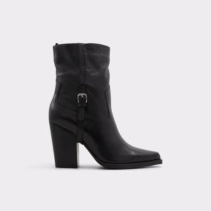 알도 ALDO Lasso Black Leather Womens Ankle boots