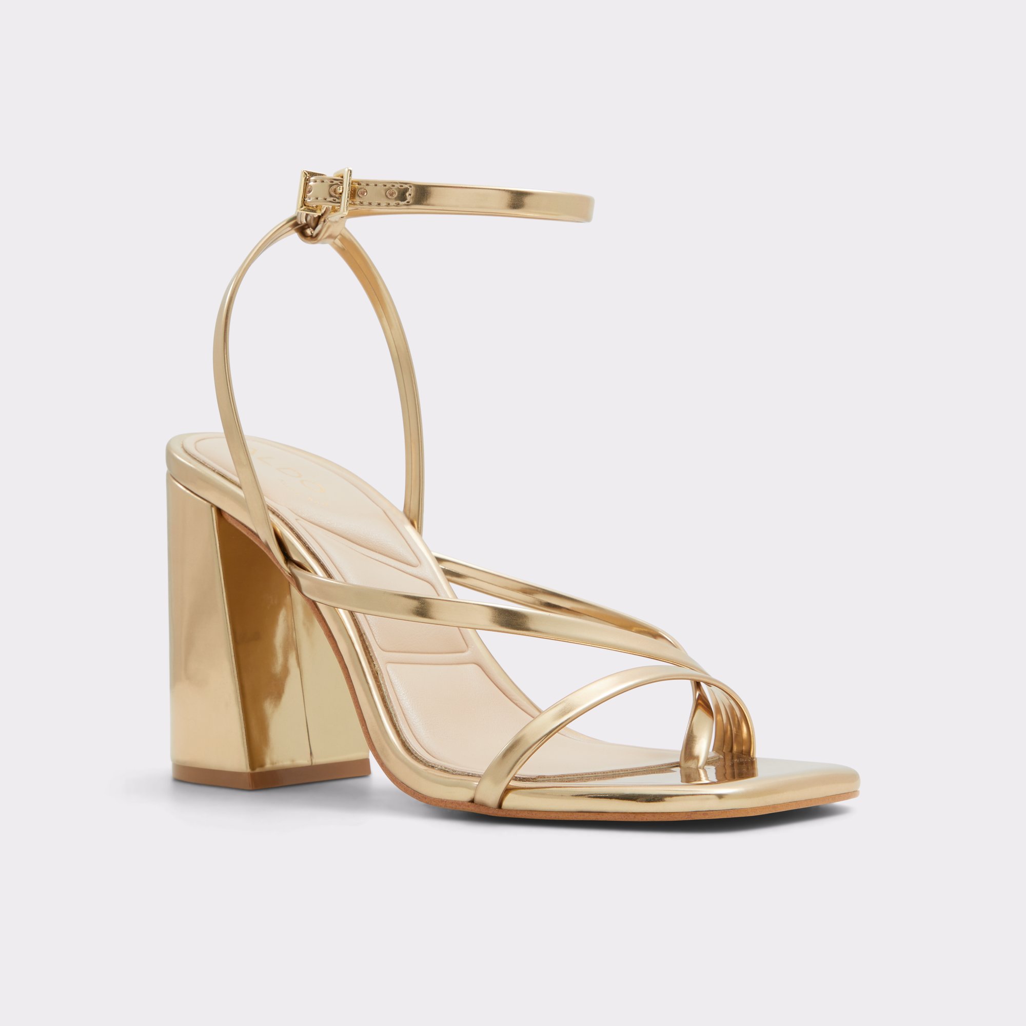 Gold pumps block heel online