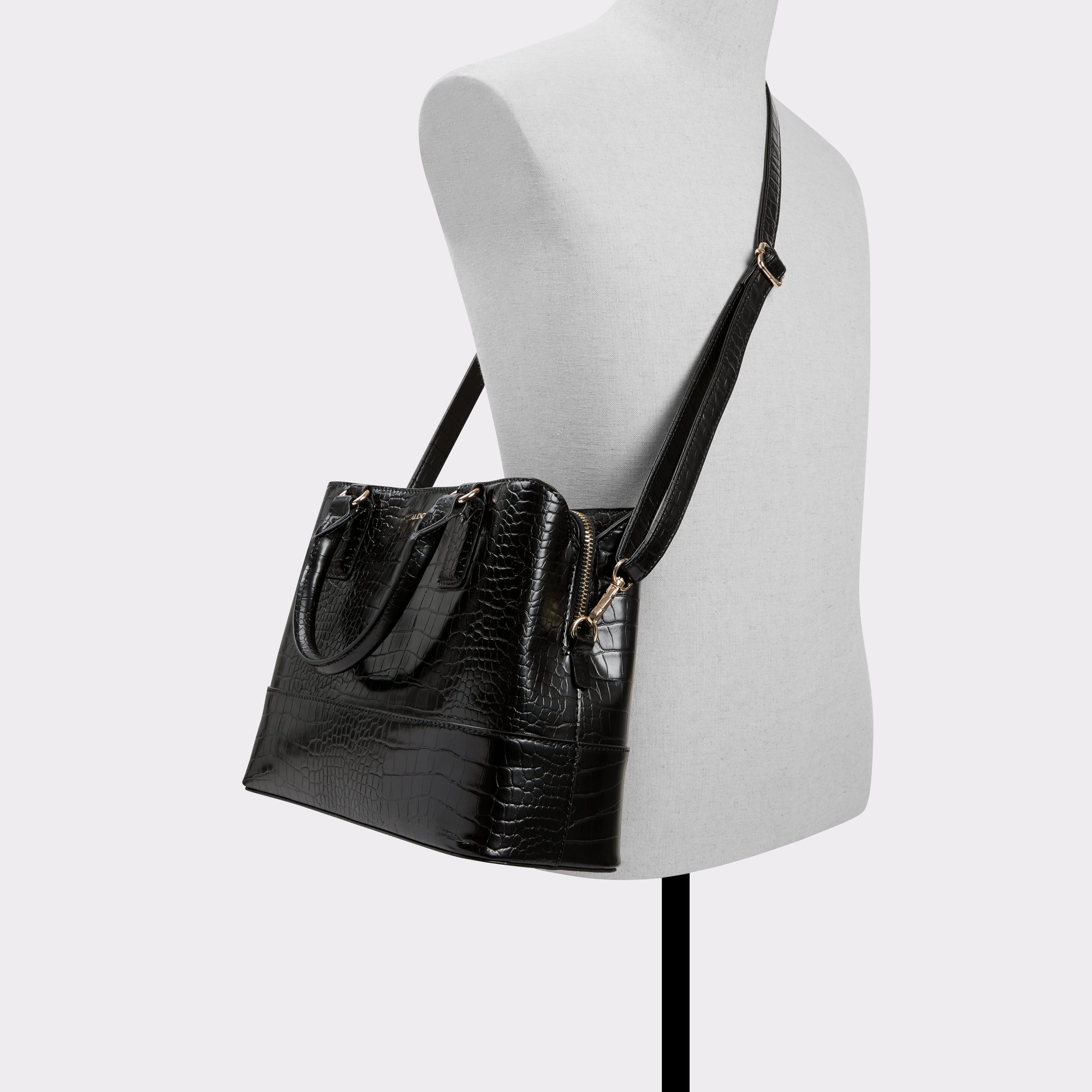 Buy ALDO Black Womens Black Synthetic Satchel Bag