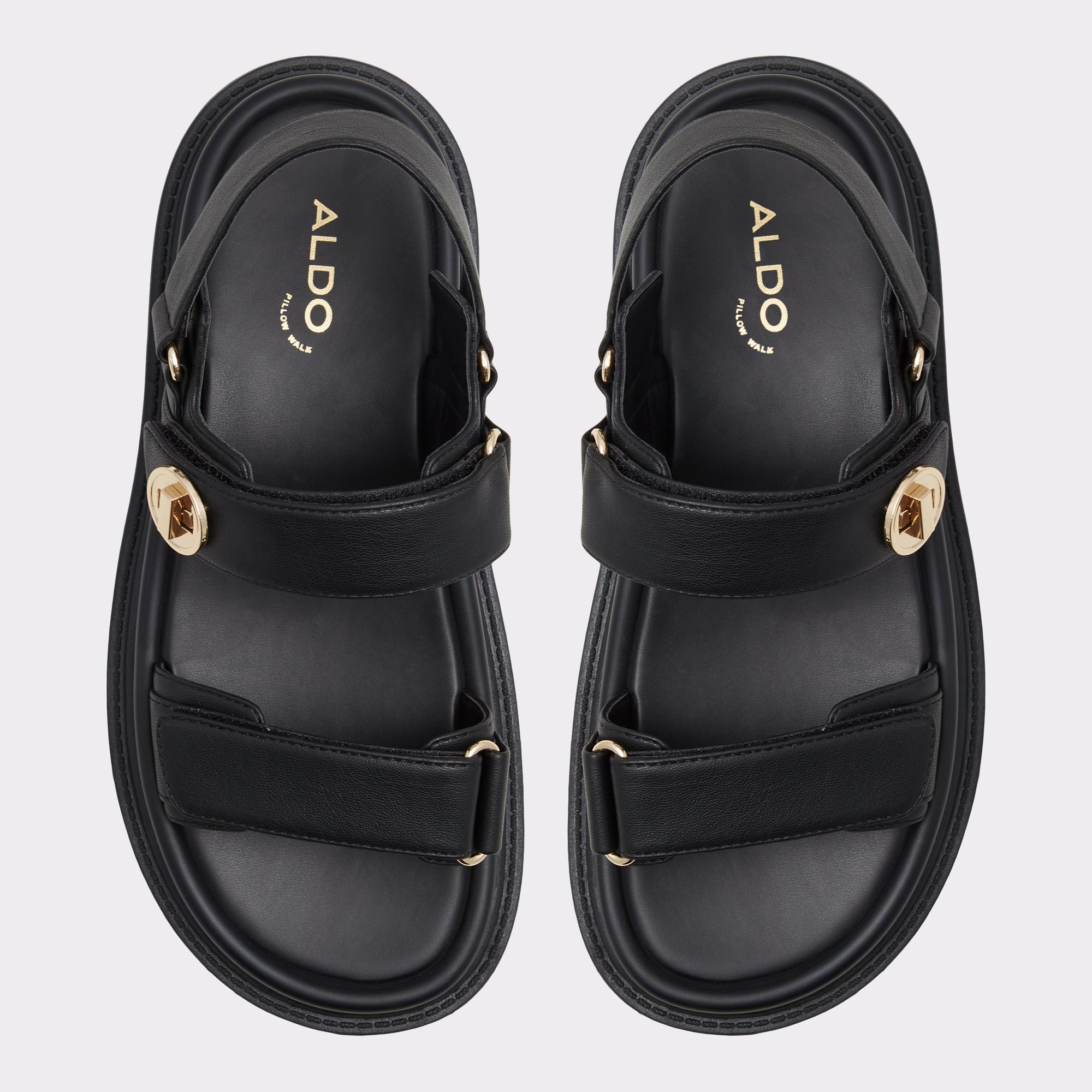 Linette Black Women's Footbed Sandals | ALDO Canada