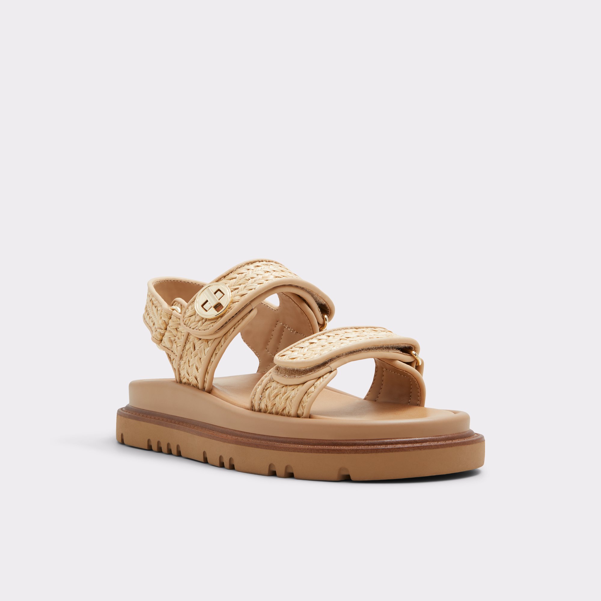 Linette Beige Combo Women's Footbed sandals | ALDO Canada