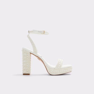 Lulu White Women's Platform Sandals | ALDO Canada