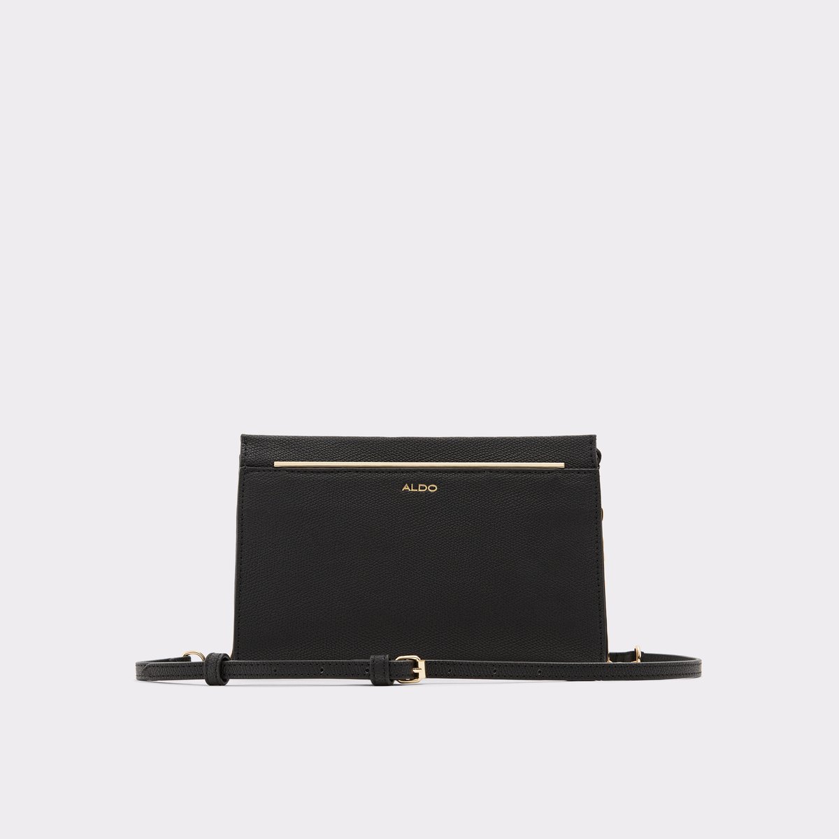 aldo black and gold purse